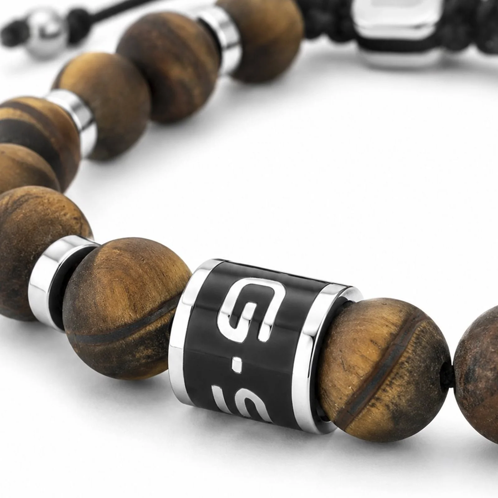 G-STAR ElNode Zilverkleurige Bruine Armband GSJ.111.02 - Image 3