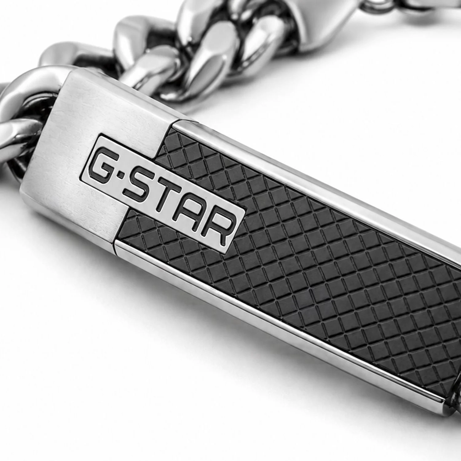 G-STAR Mtrx Zilveren en Zwarte Stalen Armband GSJ.105.02 - Image 3