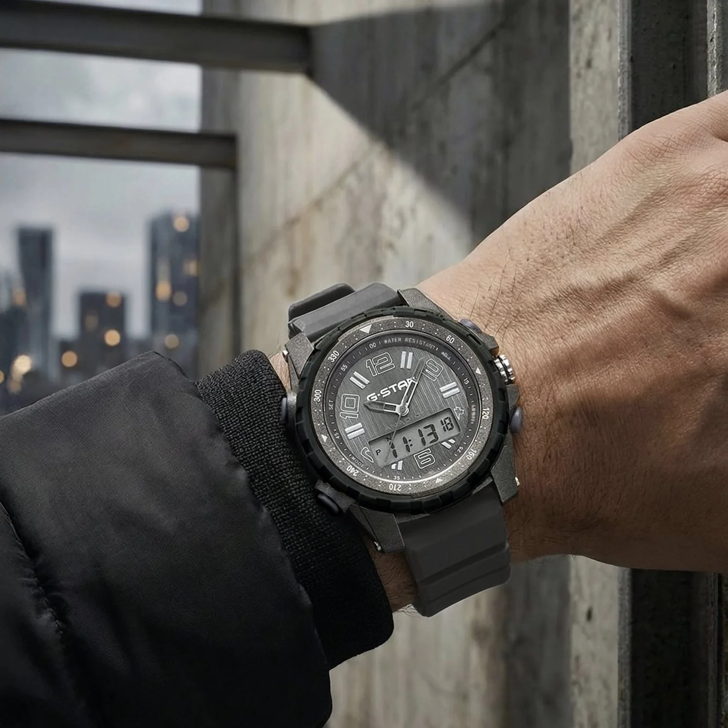G-STAR Ops01 Grijs Zwart Ana-digi Herenhorloge GSW.502.01 - Image 2