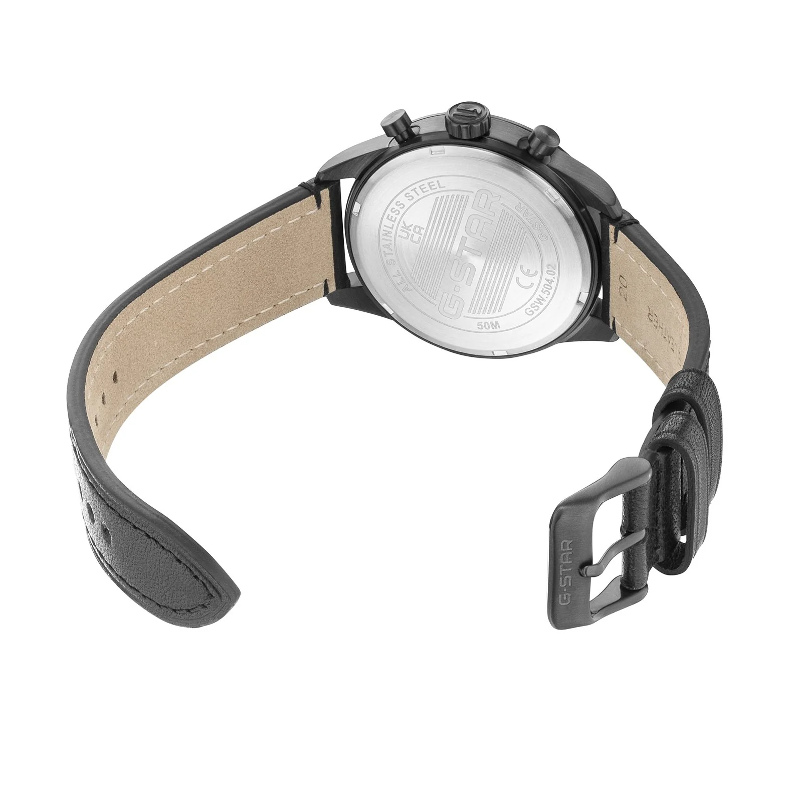 G-STAR Originals Zwart Leren Herenhorloge GSW.504.02 - Image 4