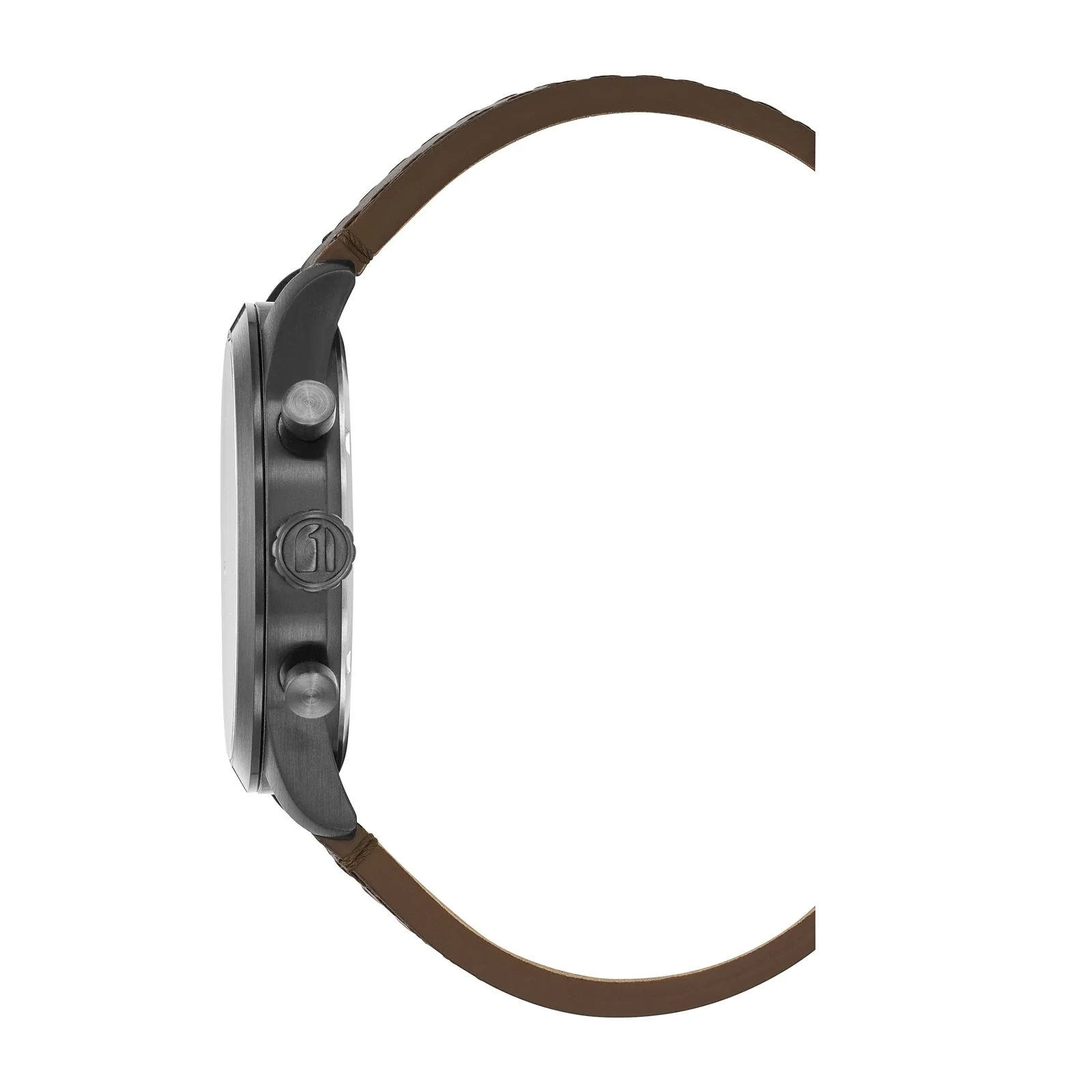 G-STAR Originals Zwart Stalen Herenhorloge met Bruine Leren Band GSW.504.03 - Image 3