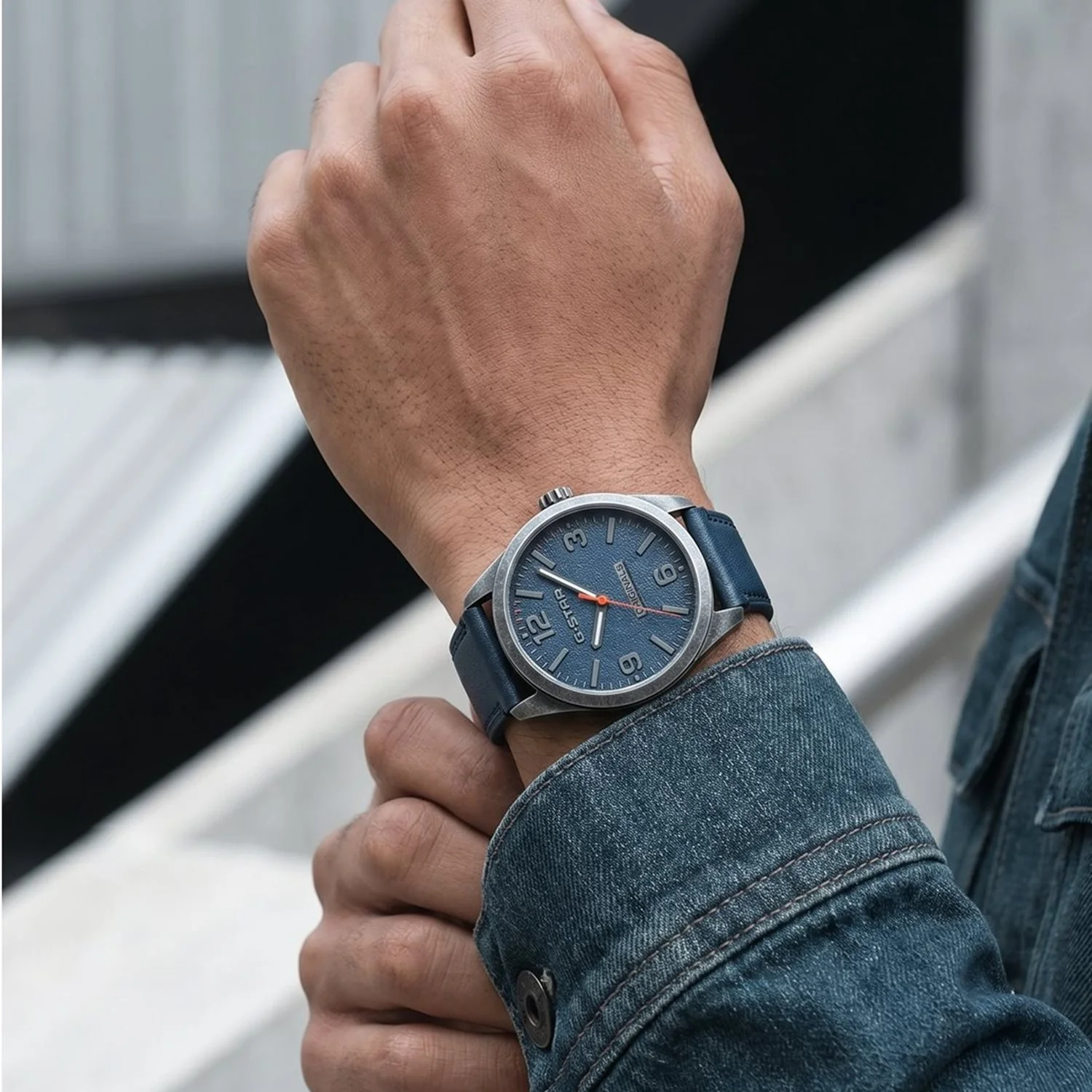 G-STAR Originals Blauw Leren Herenhorloge GSW.503.04 - Image 2