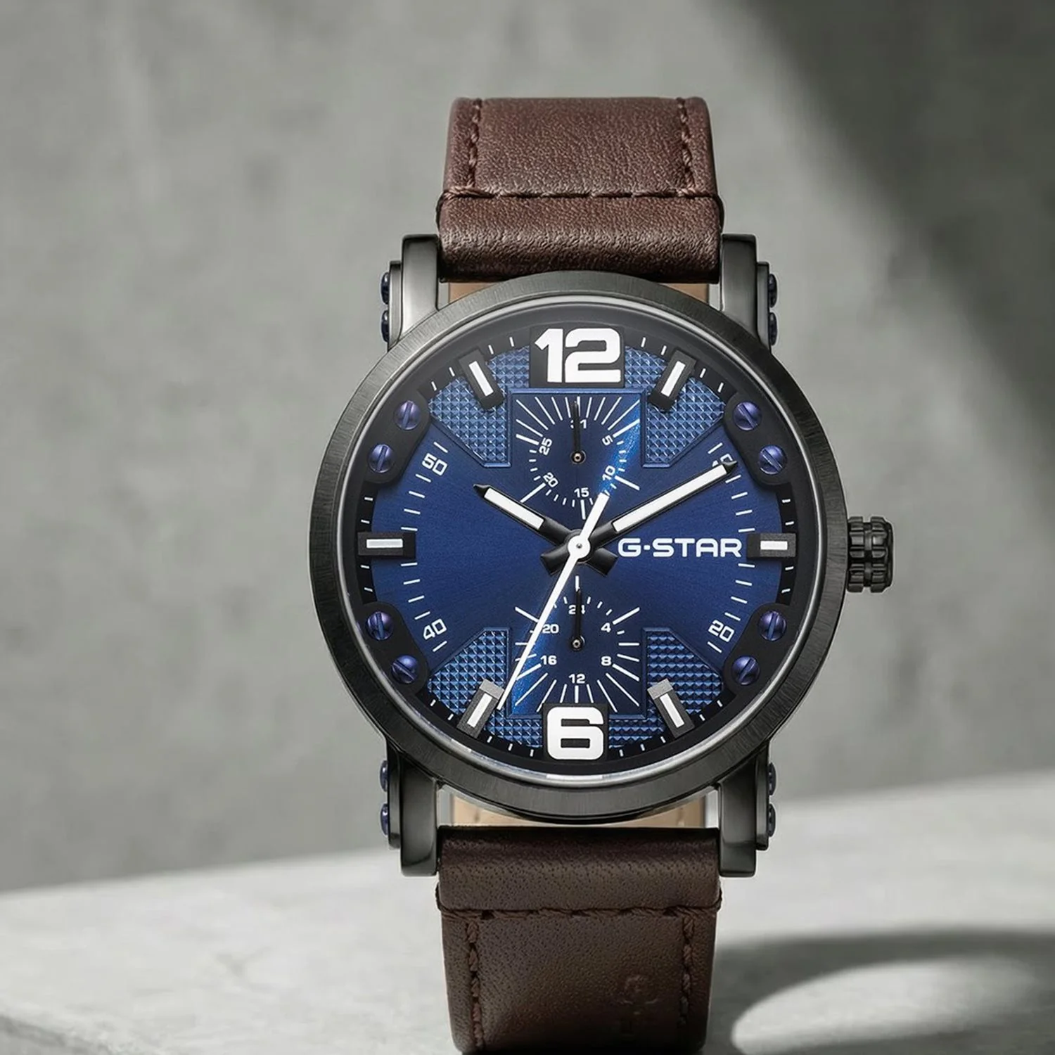 G-STAR Rovic Zwart met Blauwe Wijzerplaat Herenhorloge GSW.509.04 - Image 3