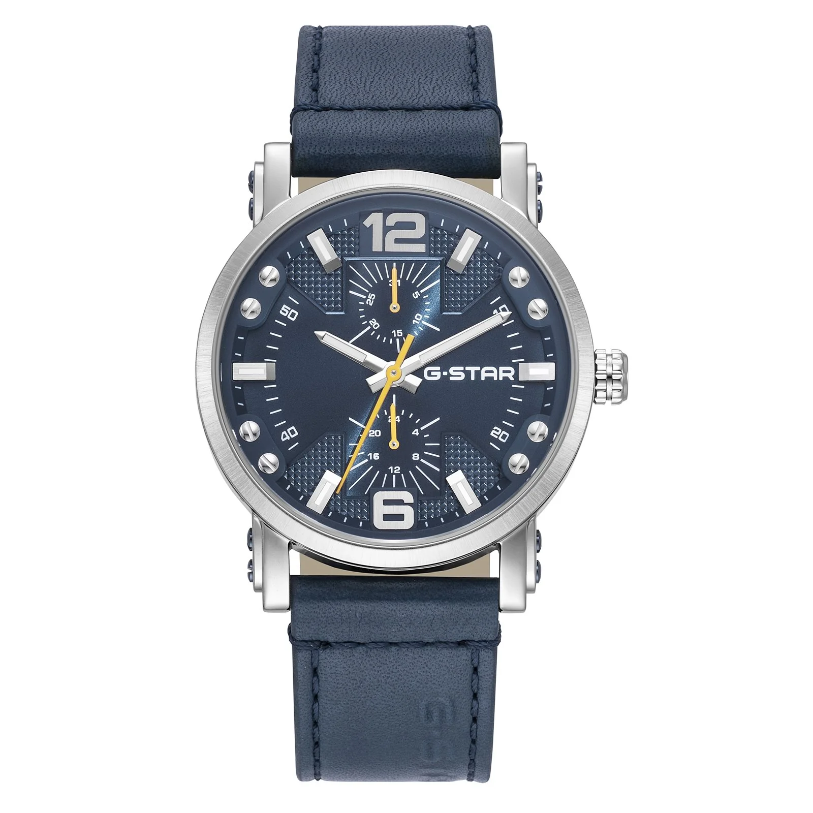 G-STAR Rovic Zilverkleurig en Blauw Herenhorloge GSW.509.01