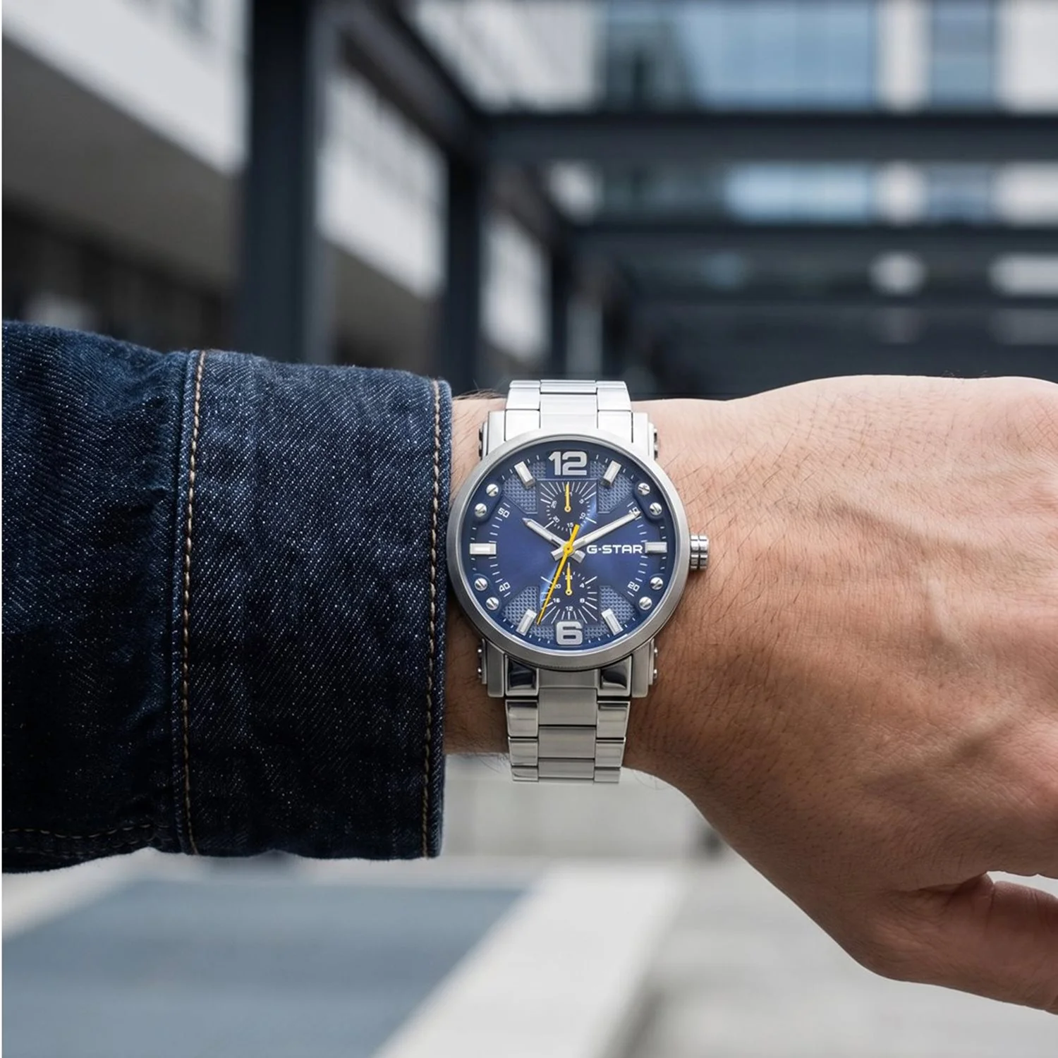 G-STAR Rovic Zilverkleurig Stalen Herenhorloge GSW.509.05 - Image 2