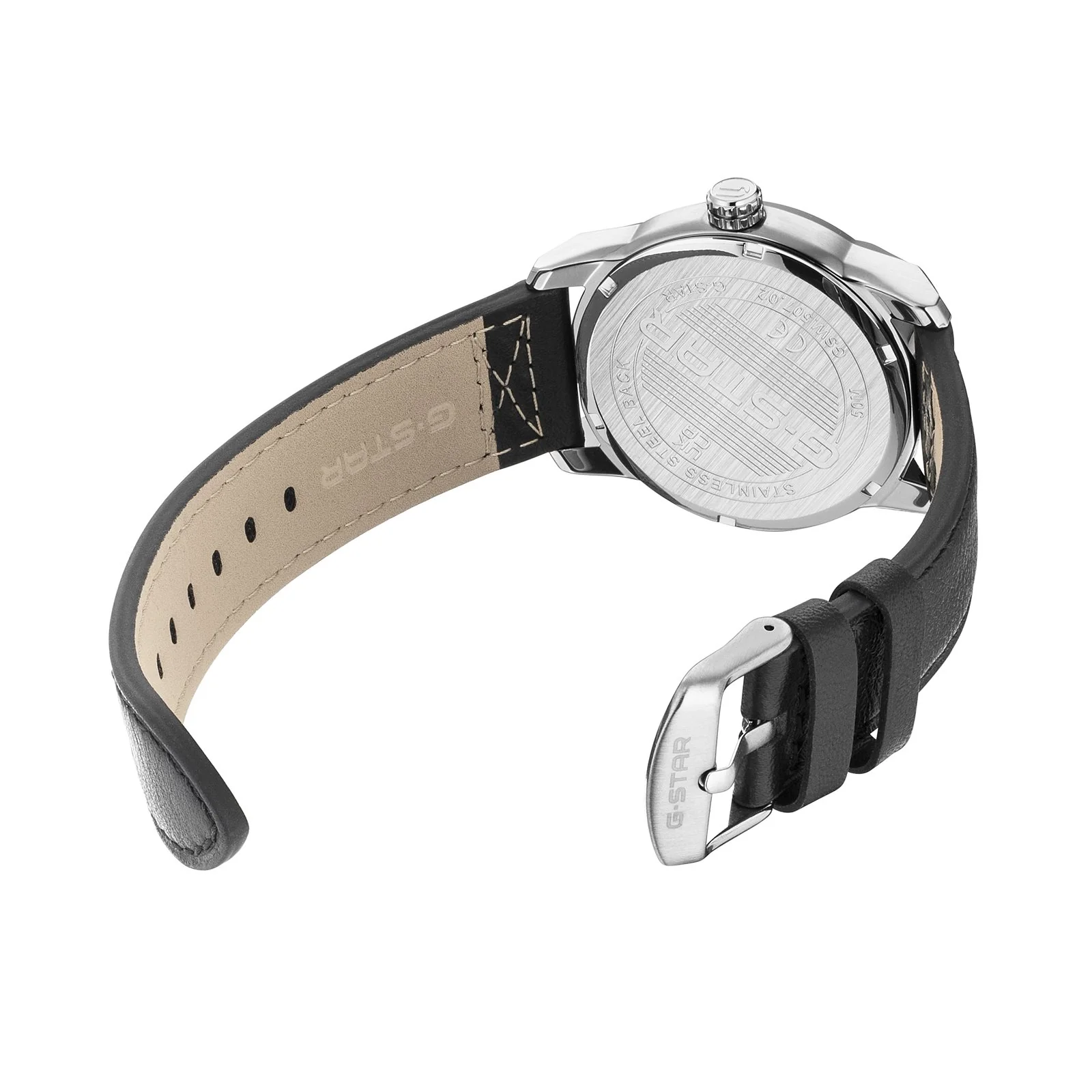 G-STAR Selvedge Zwart Leren Herenhorloge GSW.507.02 - Image 4