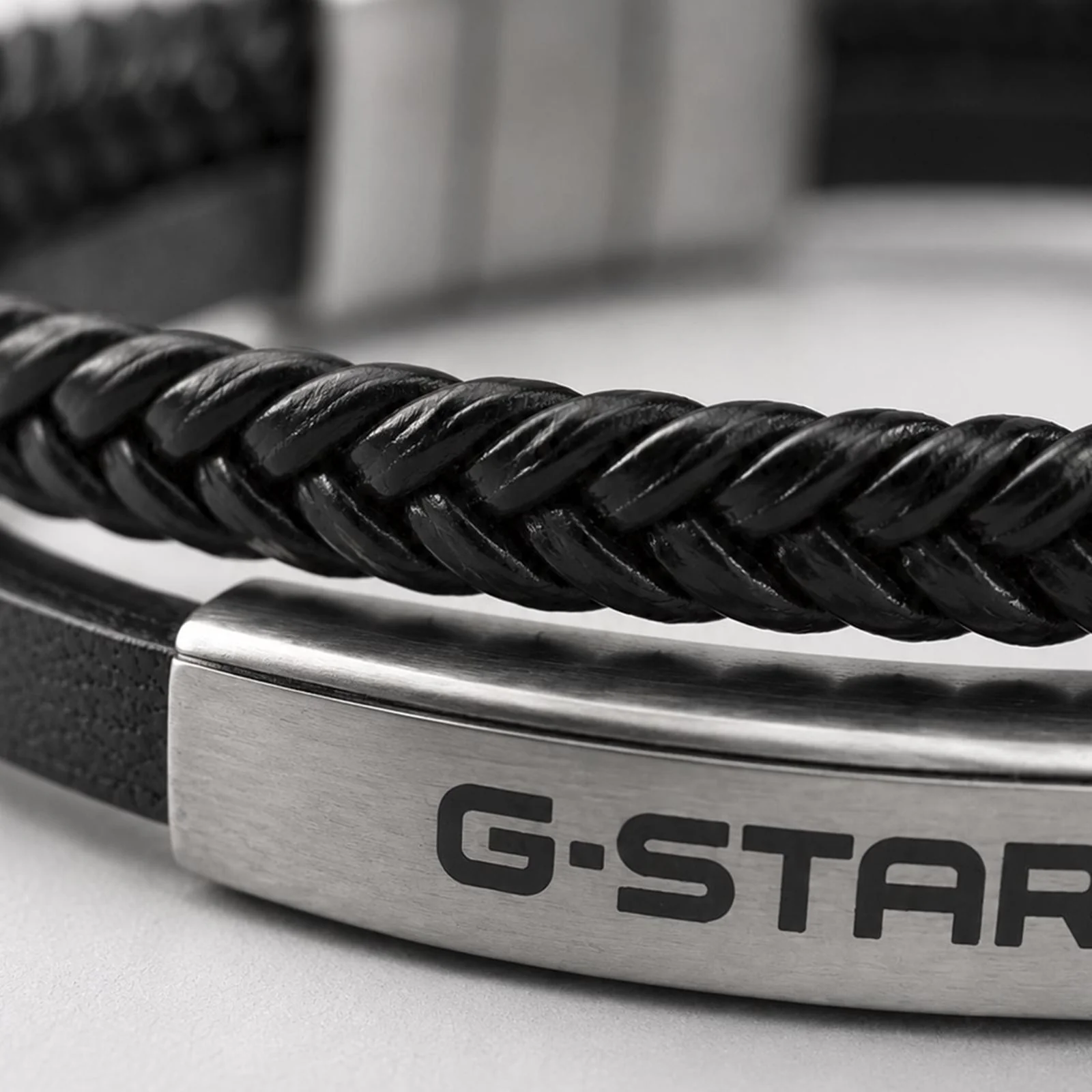 G-STAR Tether02P Zwart Leren Armband GSJ.109.01 - Image 3
