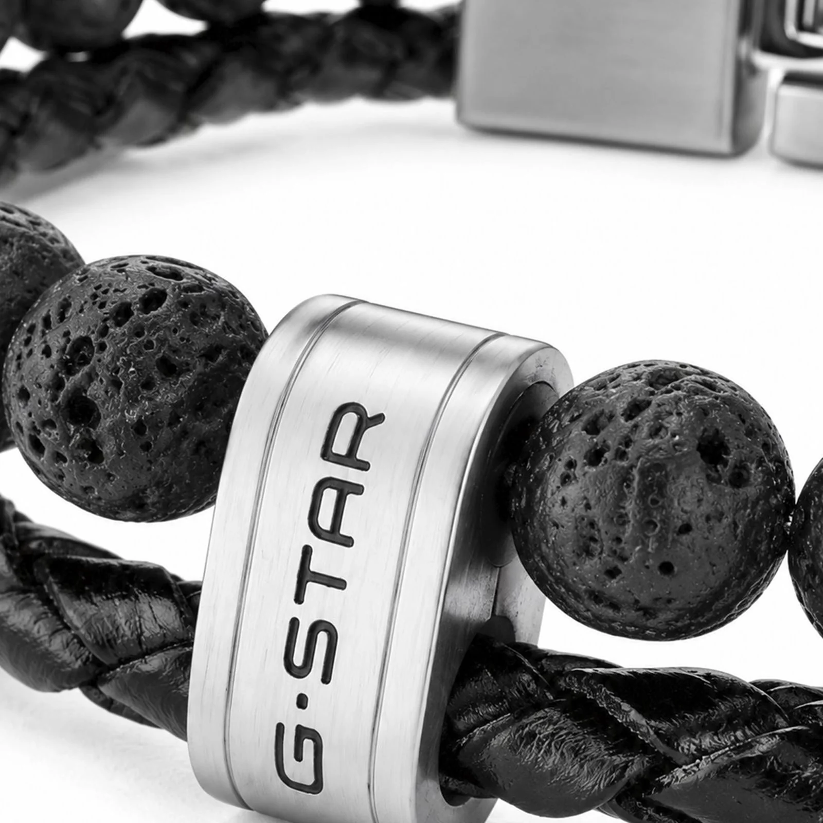 G-STAR Tether02R Zwart Gevlochten Leren Armband GSJ.110.03 - Image 4