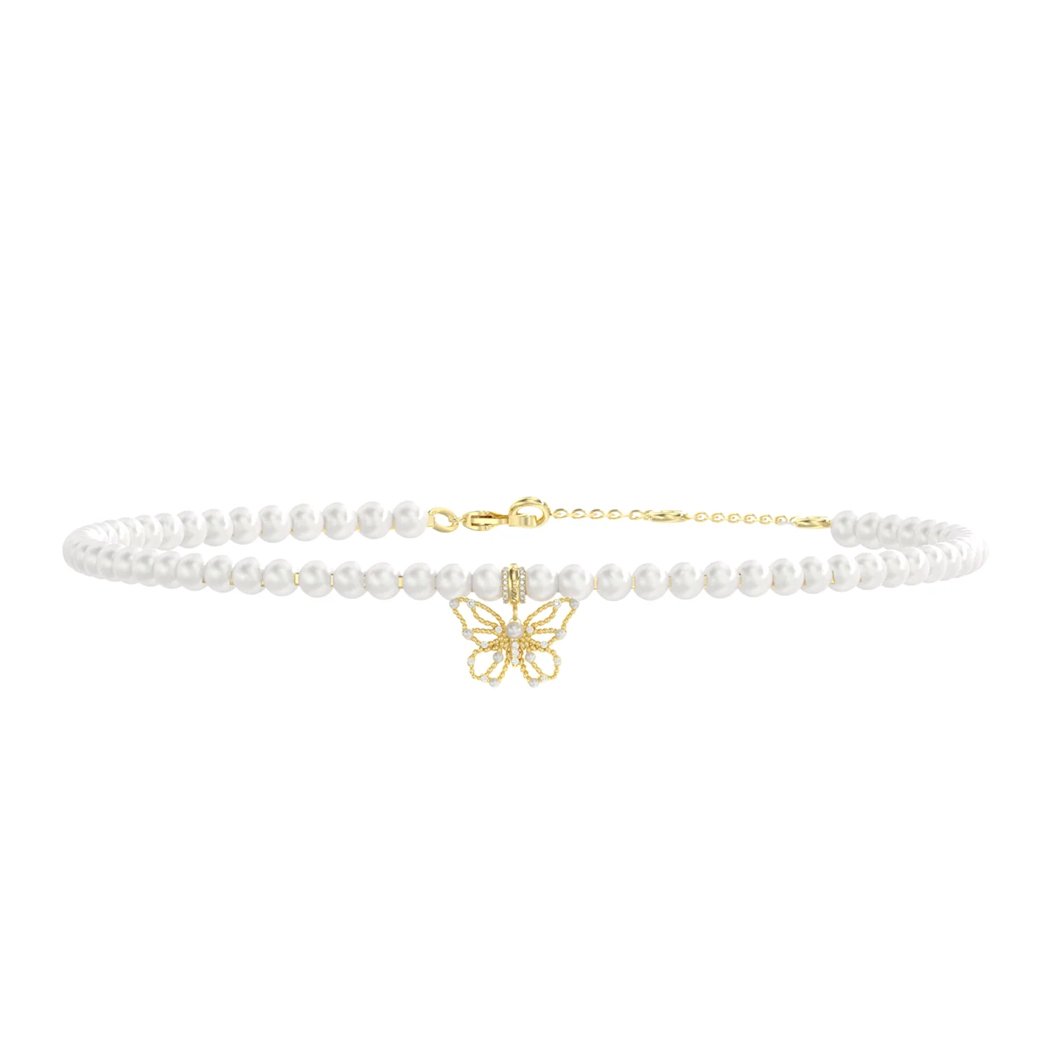 Guess Borboleta Gold-coloured Necklace JUBN06122JWYGT-U