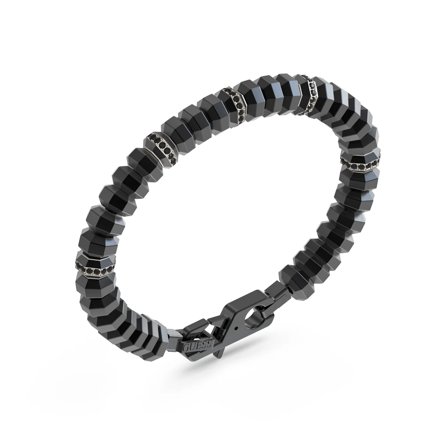 Guess Exagon Silver Bracelet JUMB05087JWSTS