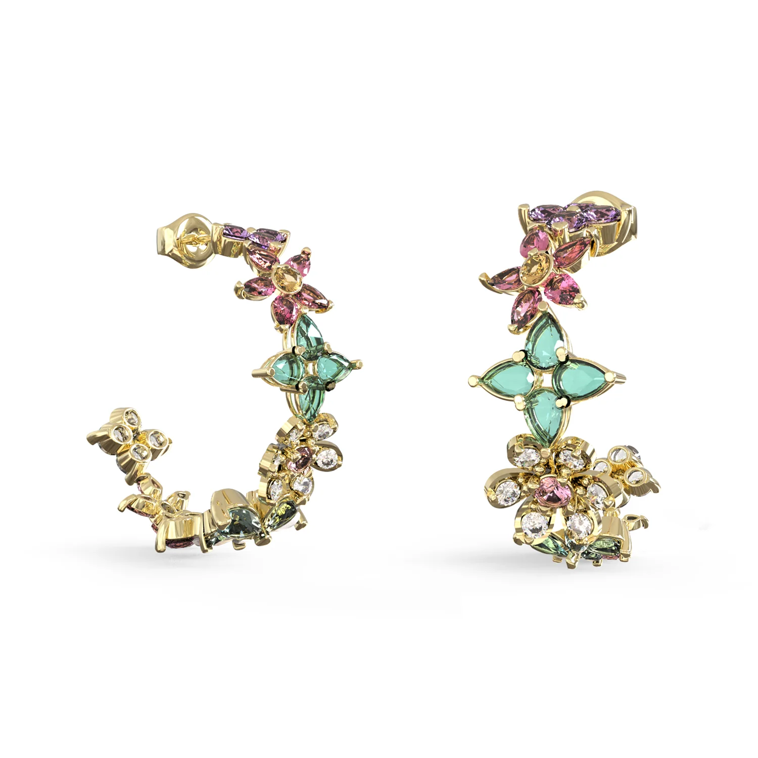 Guess Secret Garden Gold-coloured Earrings JUBE06031JWYGMCT-U