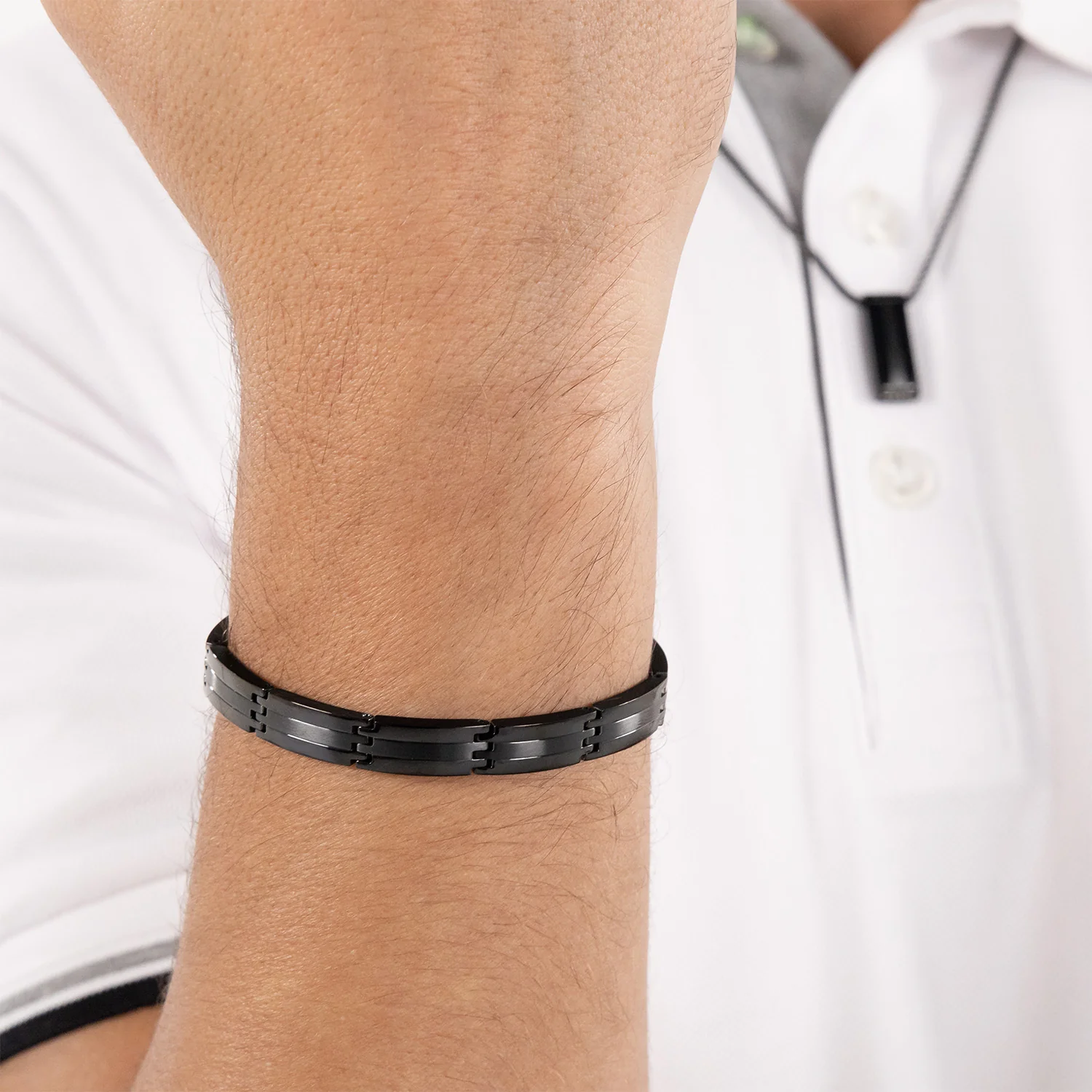 Hugo Boss Roestvrij Staal Zwarte Heren Schakelarmband HBJ1580804 - Image 2