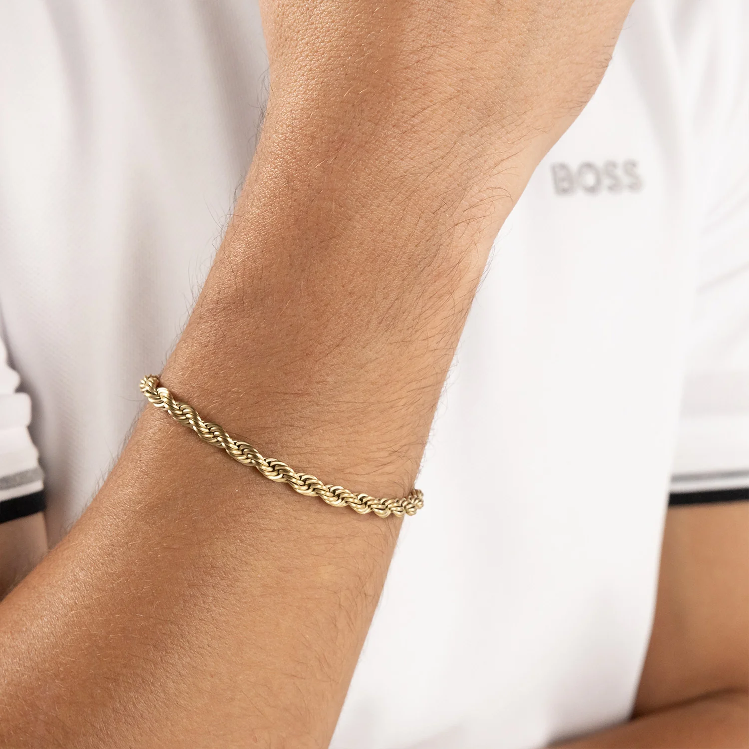 Hugo Boss Roestvrij Staal Goudkleurige Heren Schakelarmband HBJ1580810M - Image 2