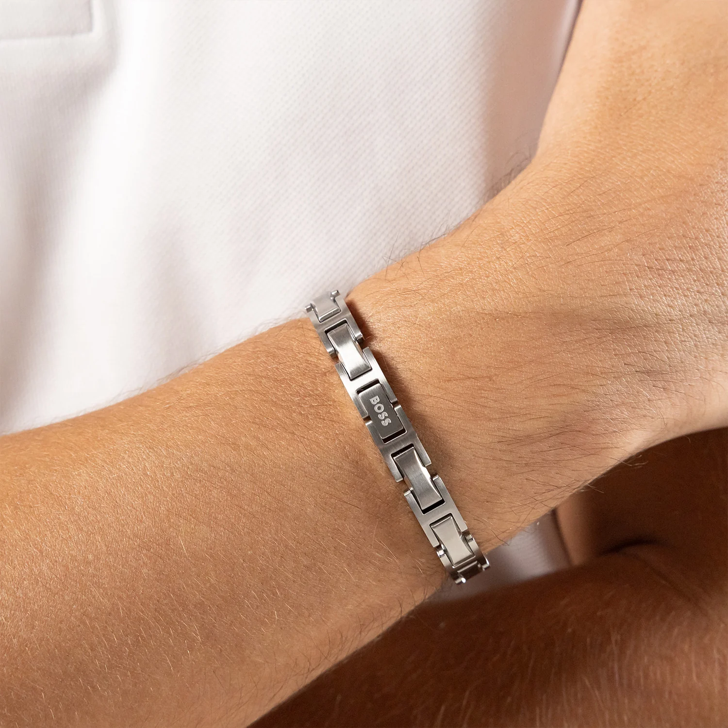 Hugo Boss Roestvrij Staal Zilverkleurige Heren Schakelarmband HBJ1580792 - Image 2