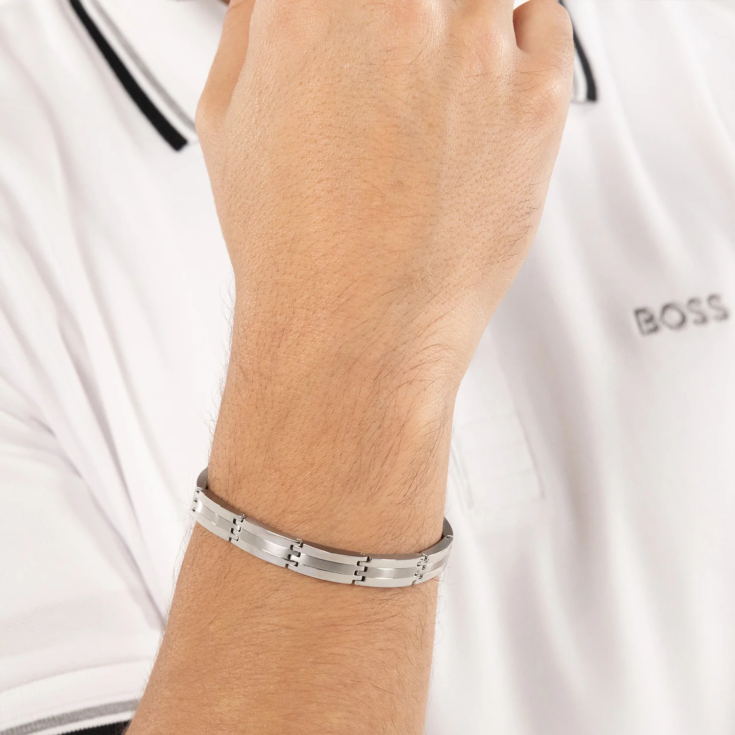 Hugo Boss Roestvrij Staal Zilverkleurige Heren Schakelarmband HBJ1580803 - Image 2