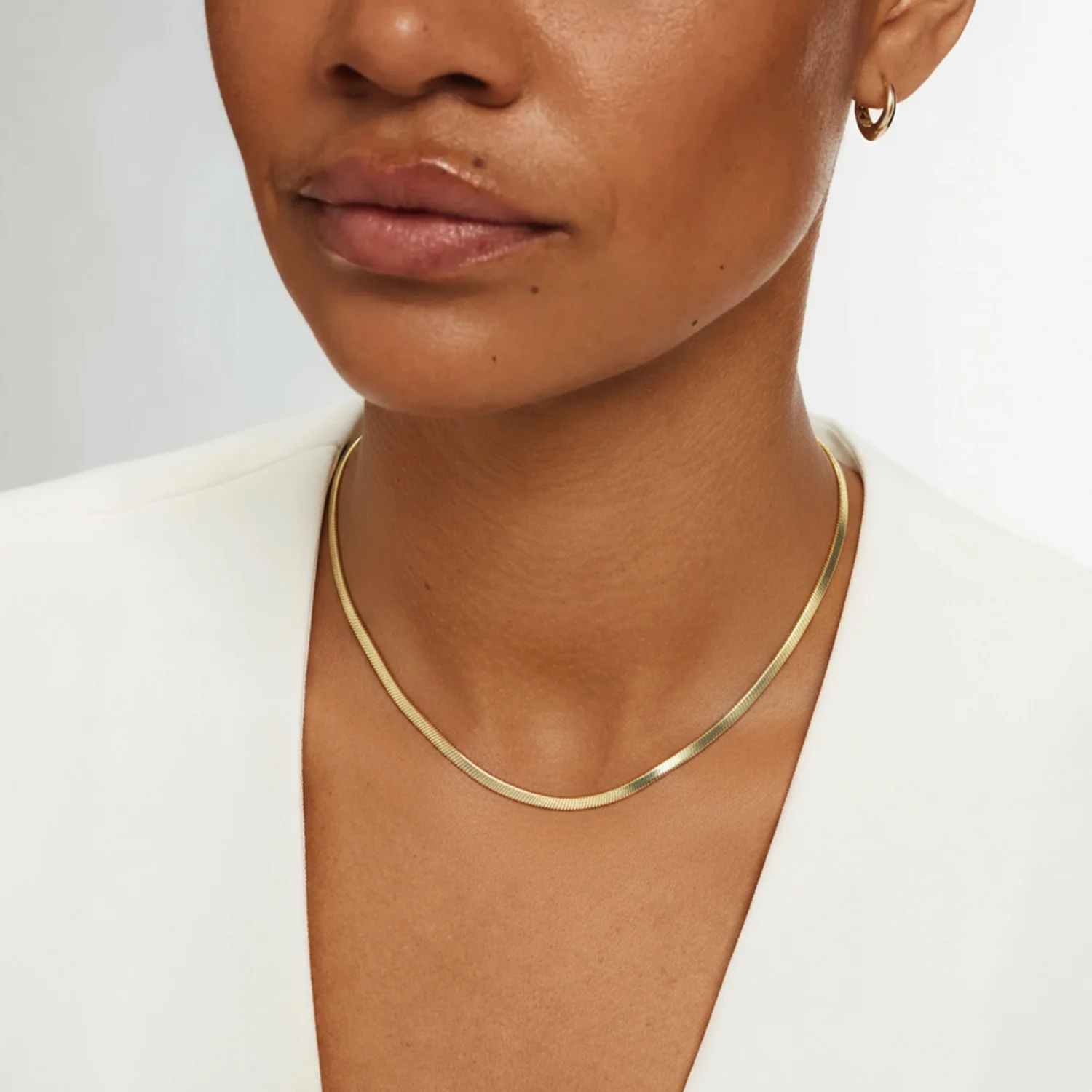 Isabel Bernard Aidee Leontine 14 Karaat Gouden Snake Ketting IB340176 - Image 2