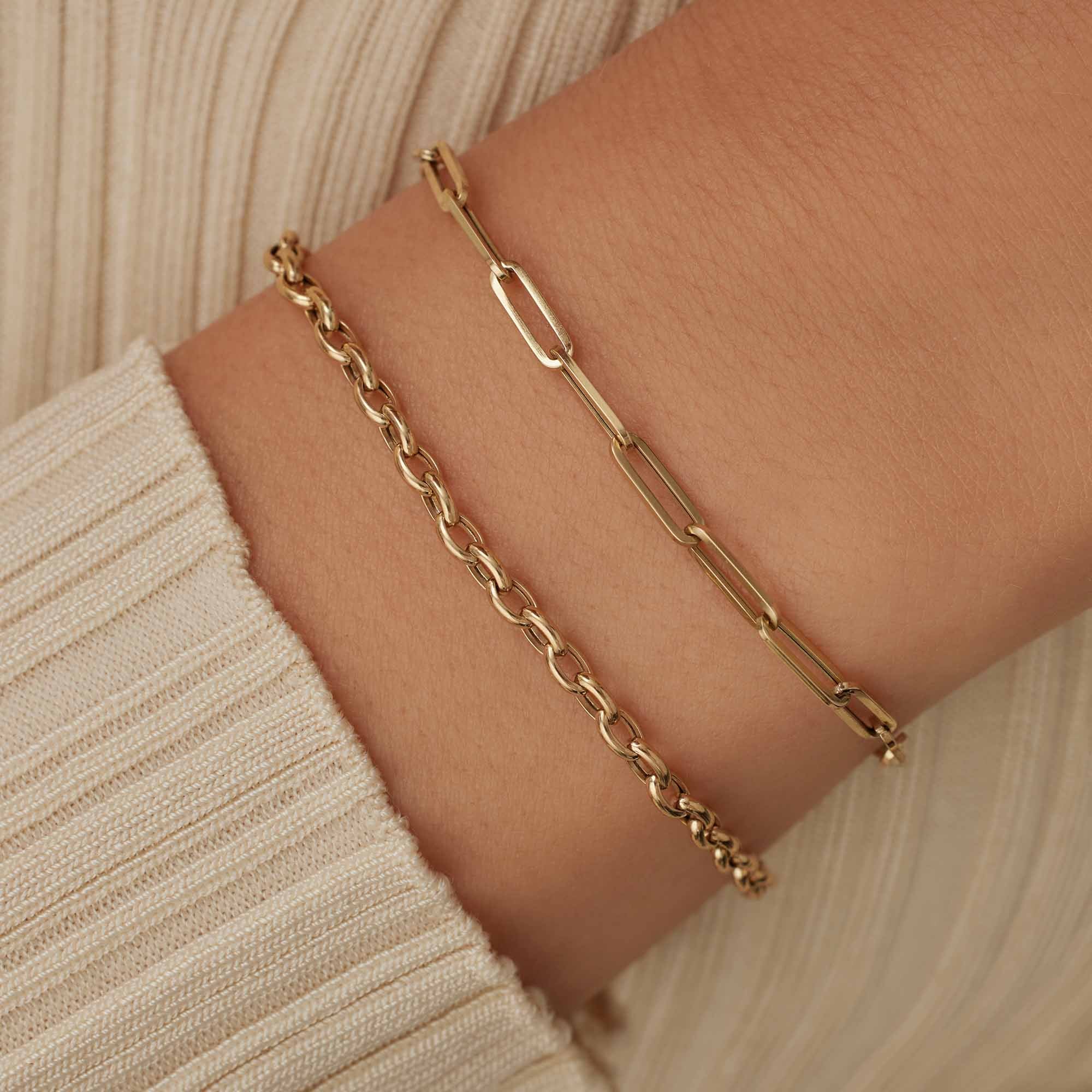 Isabel Bernard Aidee Odile 14 Karaat Gouden Schakelarmband IB320128 - Image 3