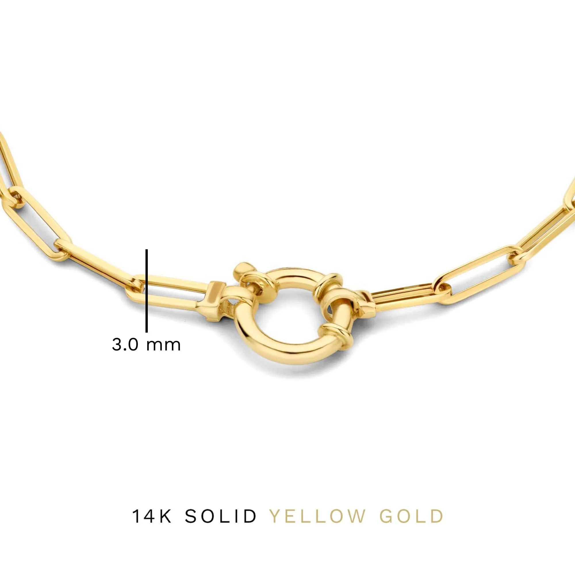 Isabel Bernard Aidee Odile 14 Karaat Gouden Schakelarmband IB320128 - Image 6