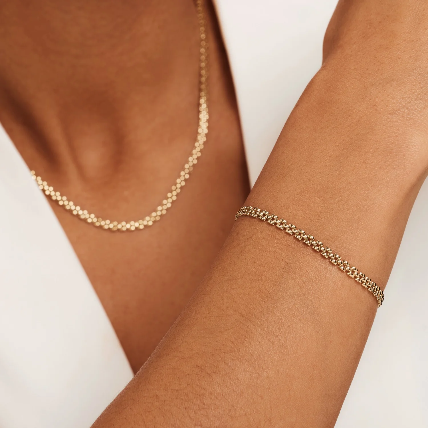 Isabel Bernard Aidee Rosine 14 Karaat Gouden Schakelarmband IB320137 - Image 3
