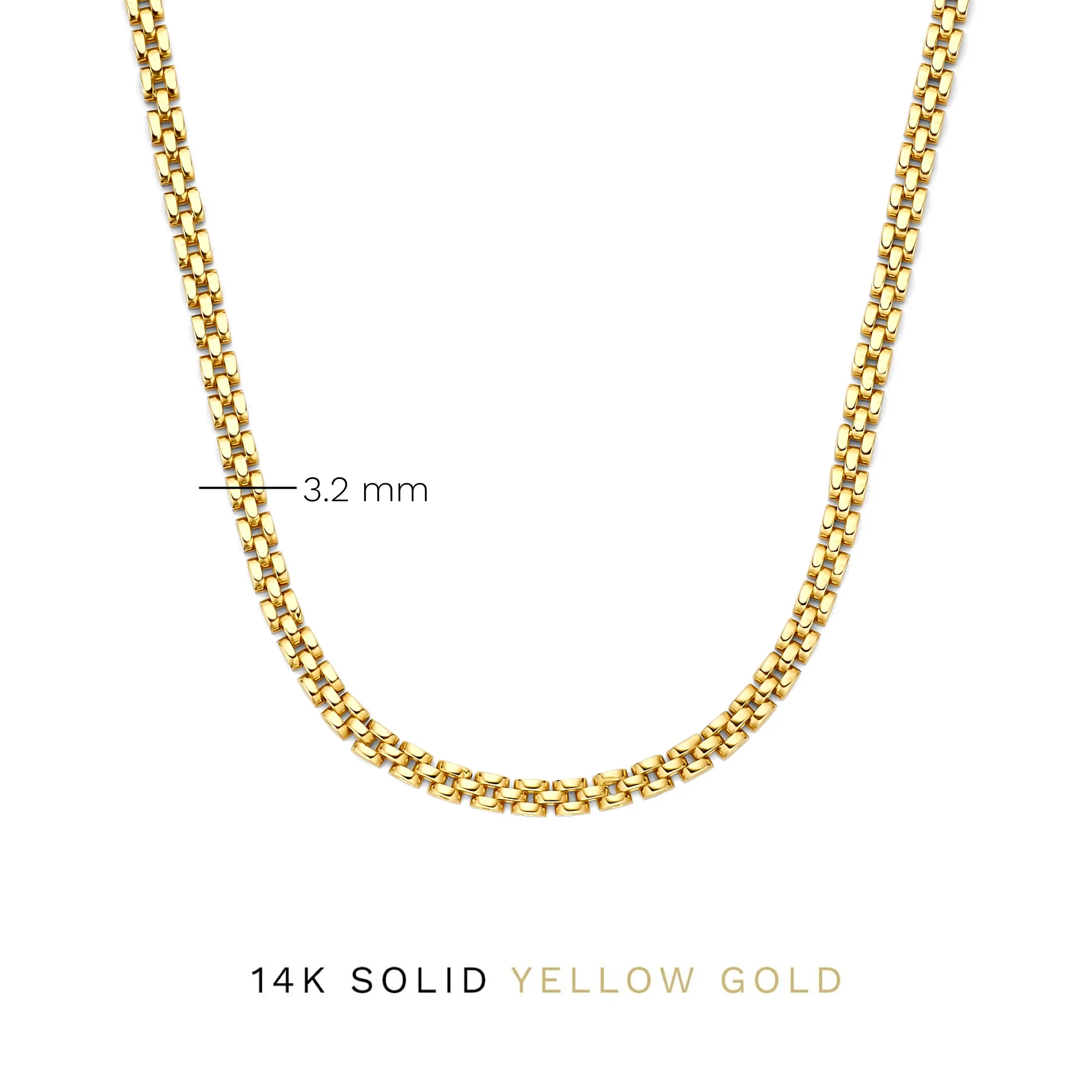 Isabel Bernard Aidee Rosine 14 Karaat Gouden Schakelketting IB340164 - Image 8
