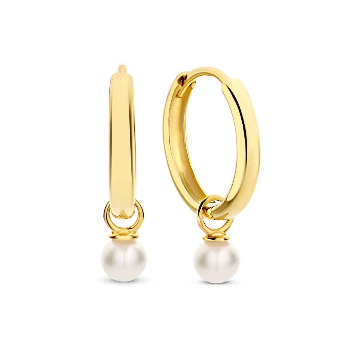 Isabel Bernard Belleville Luna 14 karaat gouden oorringen IB360158