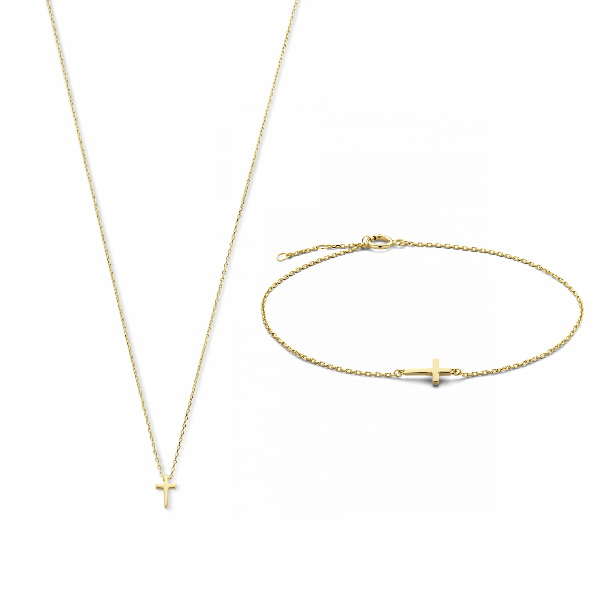 Isabel Bernard Cadeau d'Isabel 14 Karaat Gouden Collier en Armband Giftset IB90091