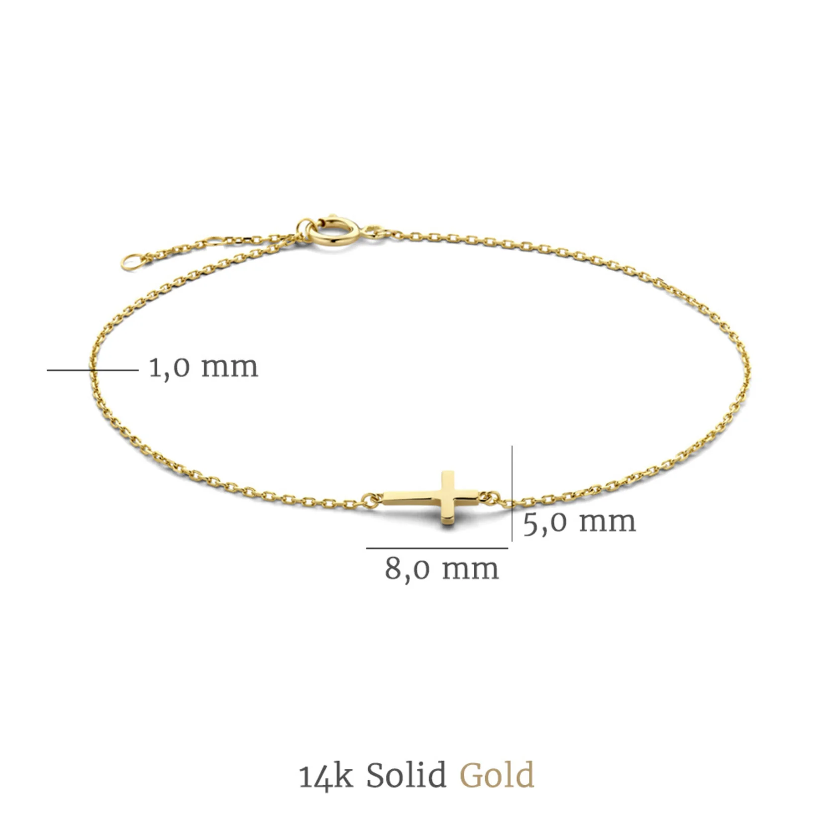 Isabel Bernard Cadeau d'Isabel 14 Karaat Gouden Collier en Armband Giftset IB90091 - Image 9