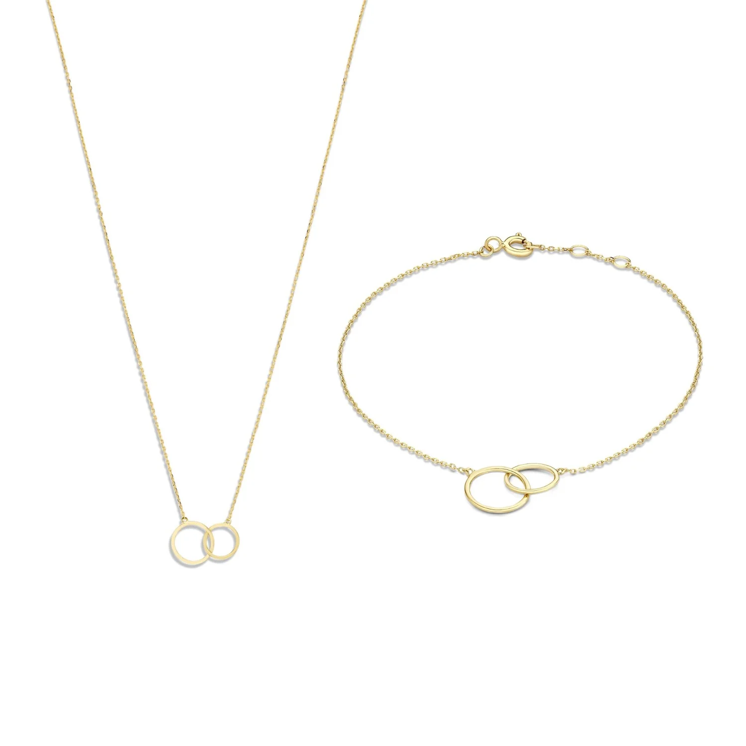 Isabel Bernard Cadeau d'Isabel 14 Karaat Gouden Collier en Armband Giftset IB90130