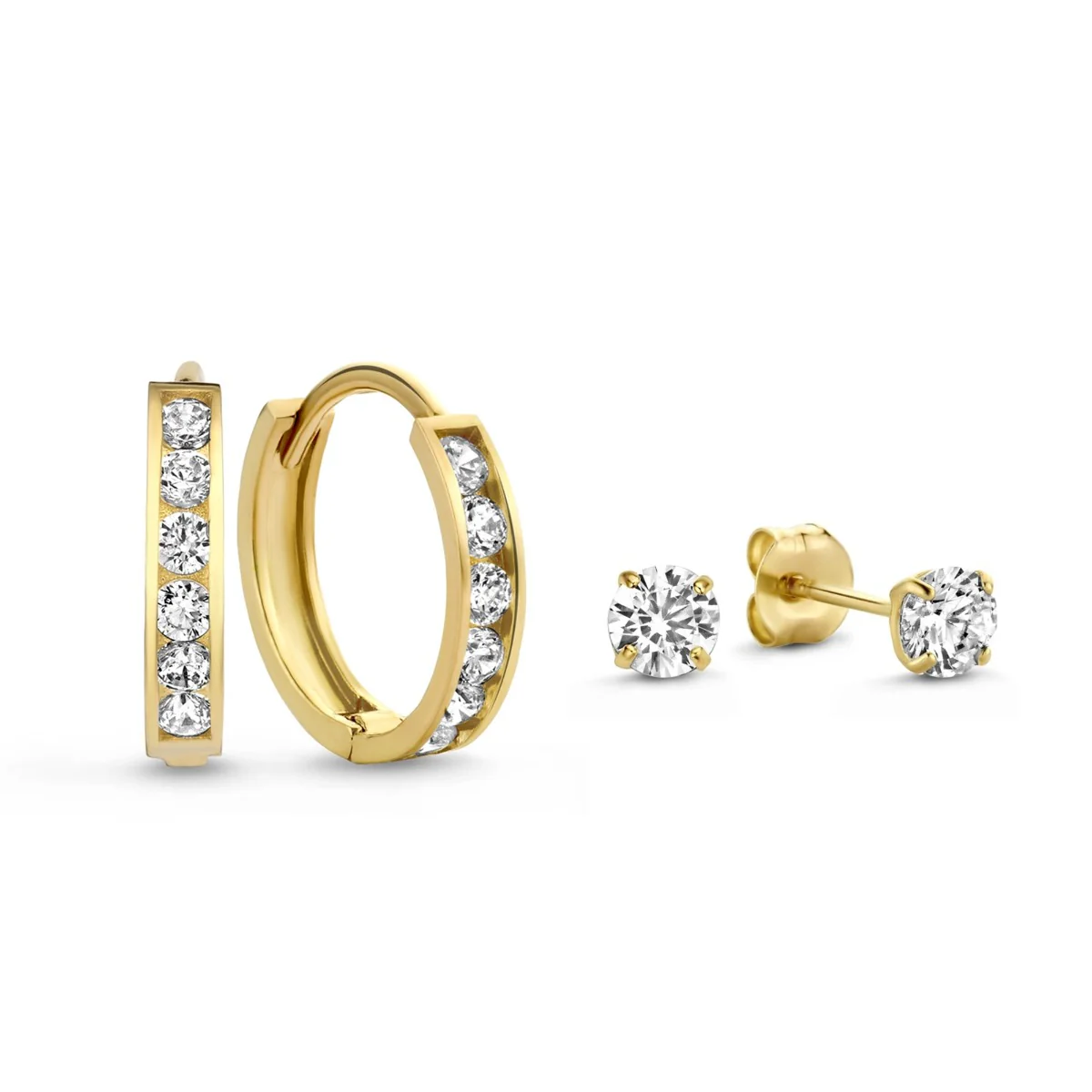 Isabel Bernard Cadeau d'Isabel 14 karaat gouden earparty giftset IB90054