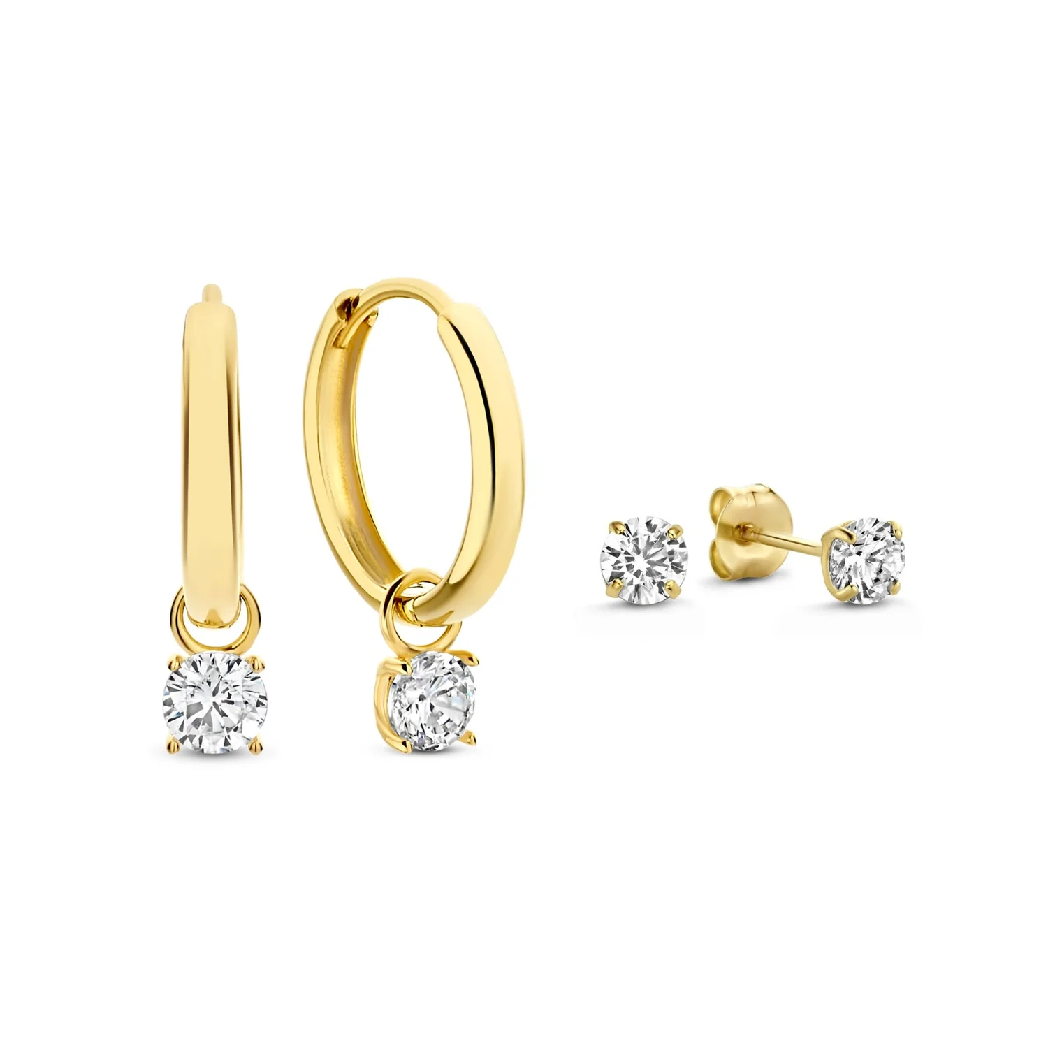 Isabel Bernard Cadeau d'Isabel 14 karaat gouden Oorbellen Set IB90079