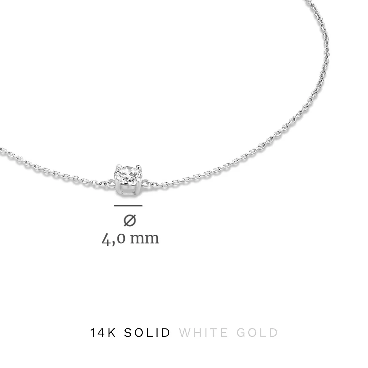 Isabel Bernard Cadeau d'Isabel 14 karaat witgouden collier en armband giftset IB90030 - Image 10