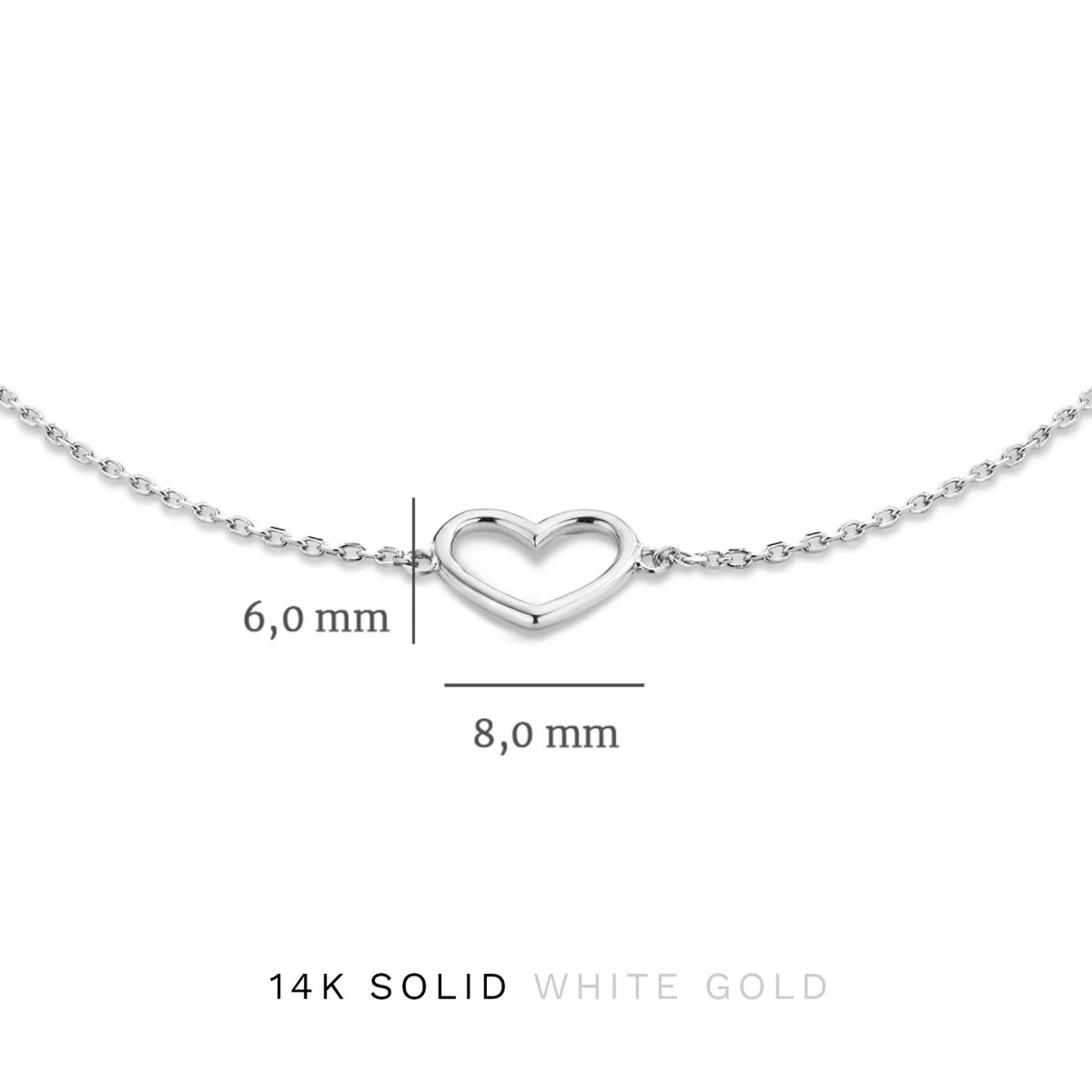Isabel Bernard Cadeau d'Isabel 14 karaat witgouden collier en armband giftset IB90059 - Image 9