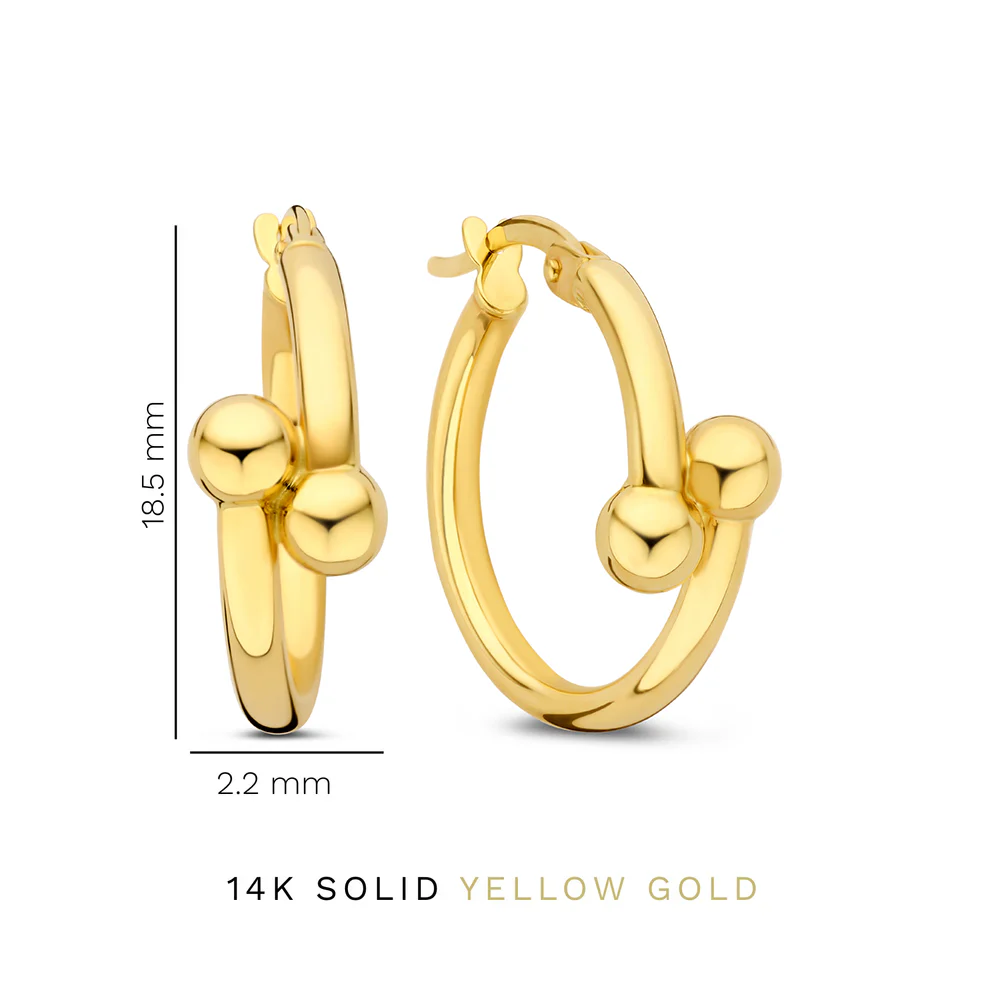Isabel Bernard Cadeau d'Isabel 14 karaat gouden bangle en oorringen giftset IB90179 - Image 8