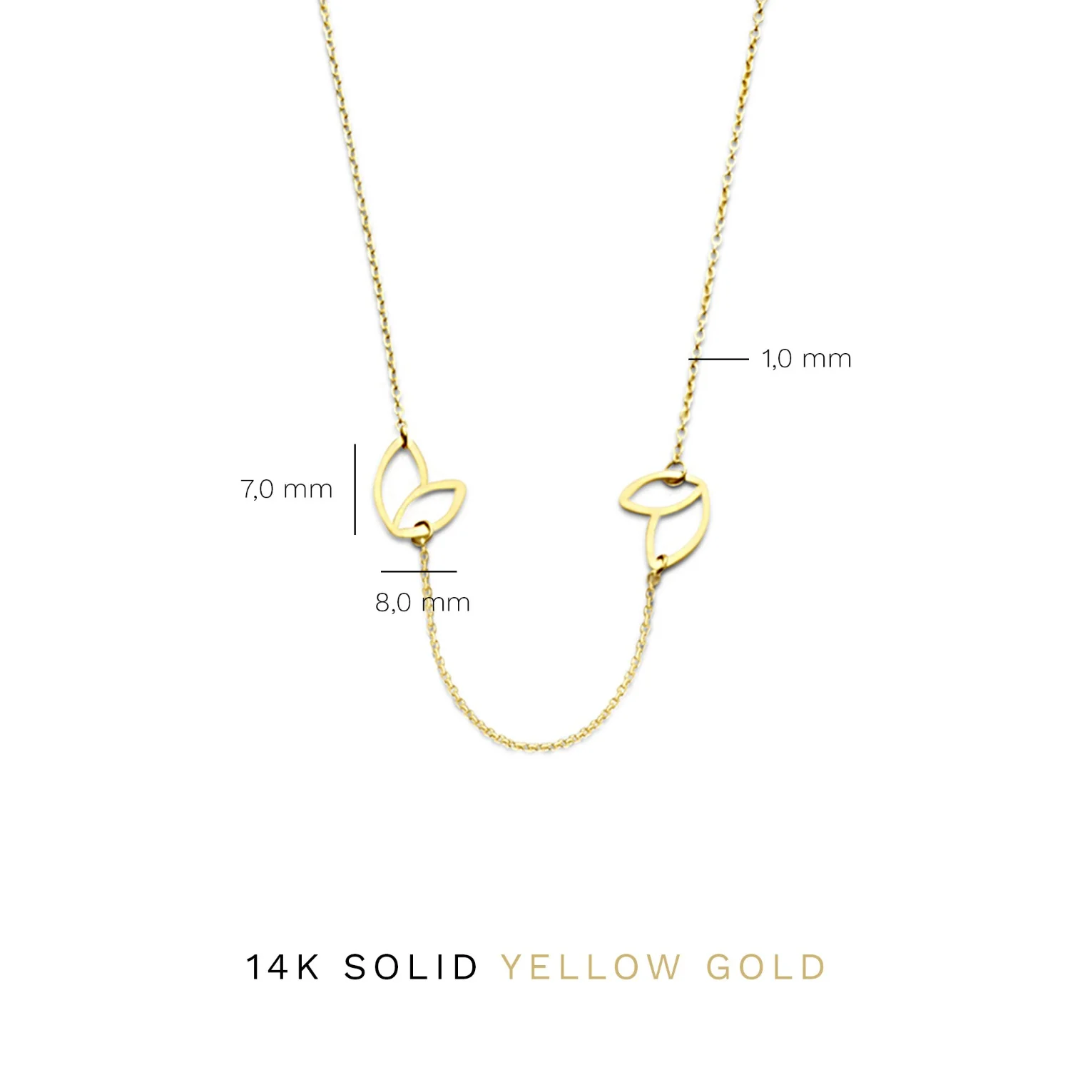 Isabel Bernard Cadeau d'Isabel 14 karaat gouden ketting en armband giftset IB90187 - Image 8