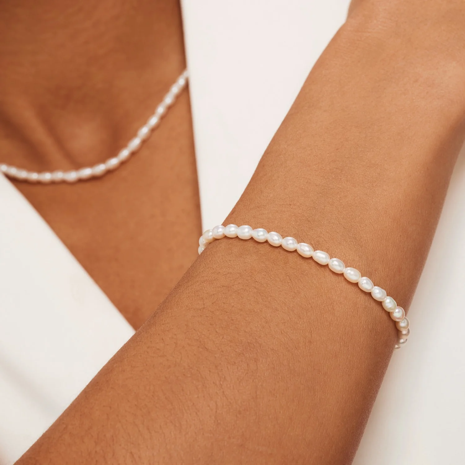 Isabel Bernard Cadeau d'Isabel 14 karaat gouden ketting en armband giftset met zoetwaterparels IB90174 - Image 3