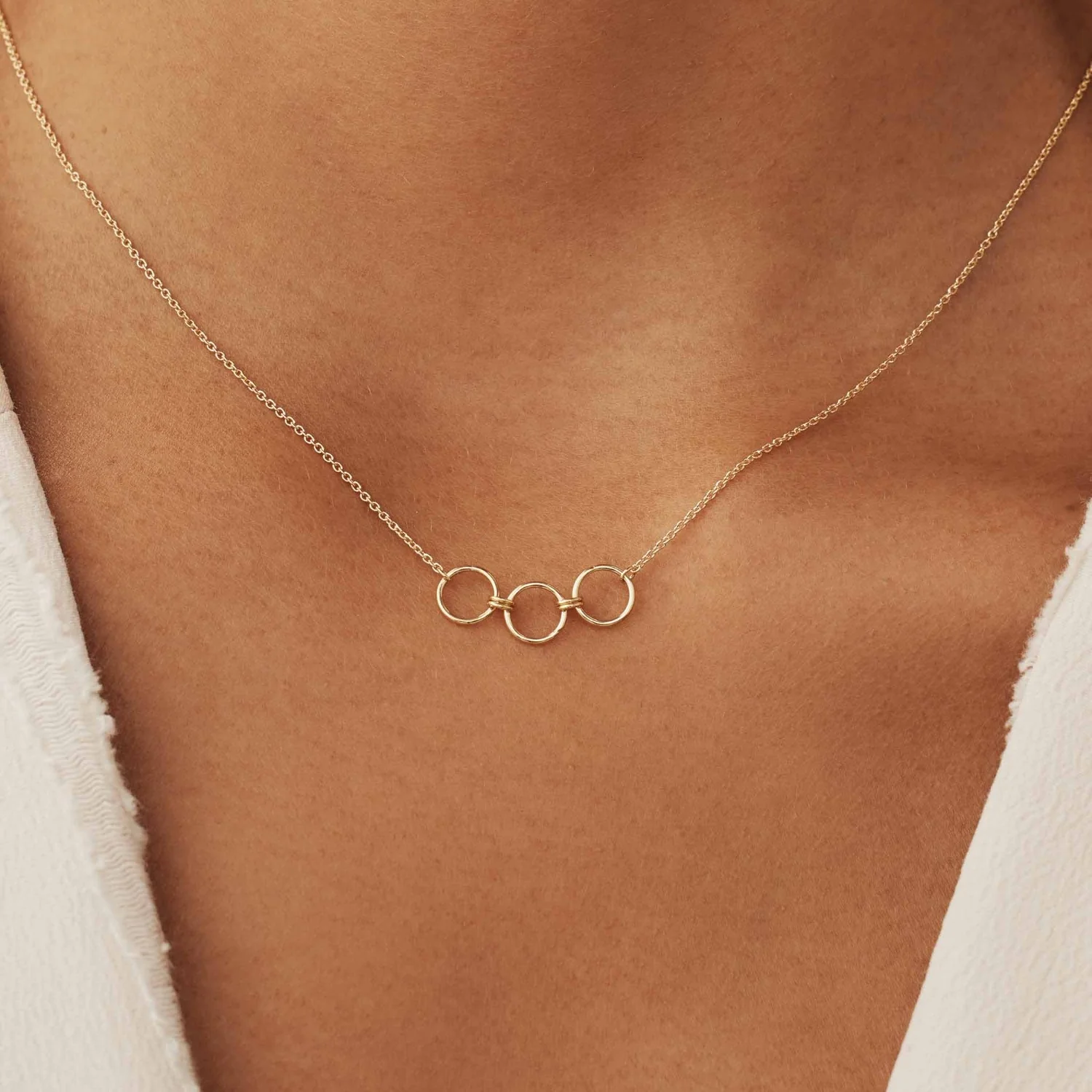 Isabel Bernard Cadeau d'Isabel 14 karaat gouden ketting en oorbellen giftset met ringen IB90180 - Image 3