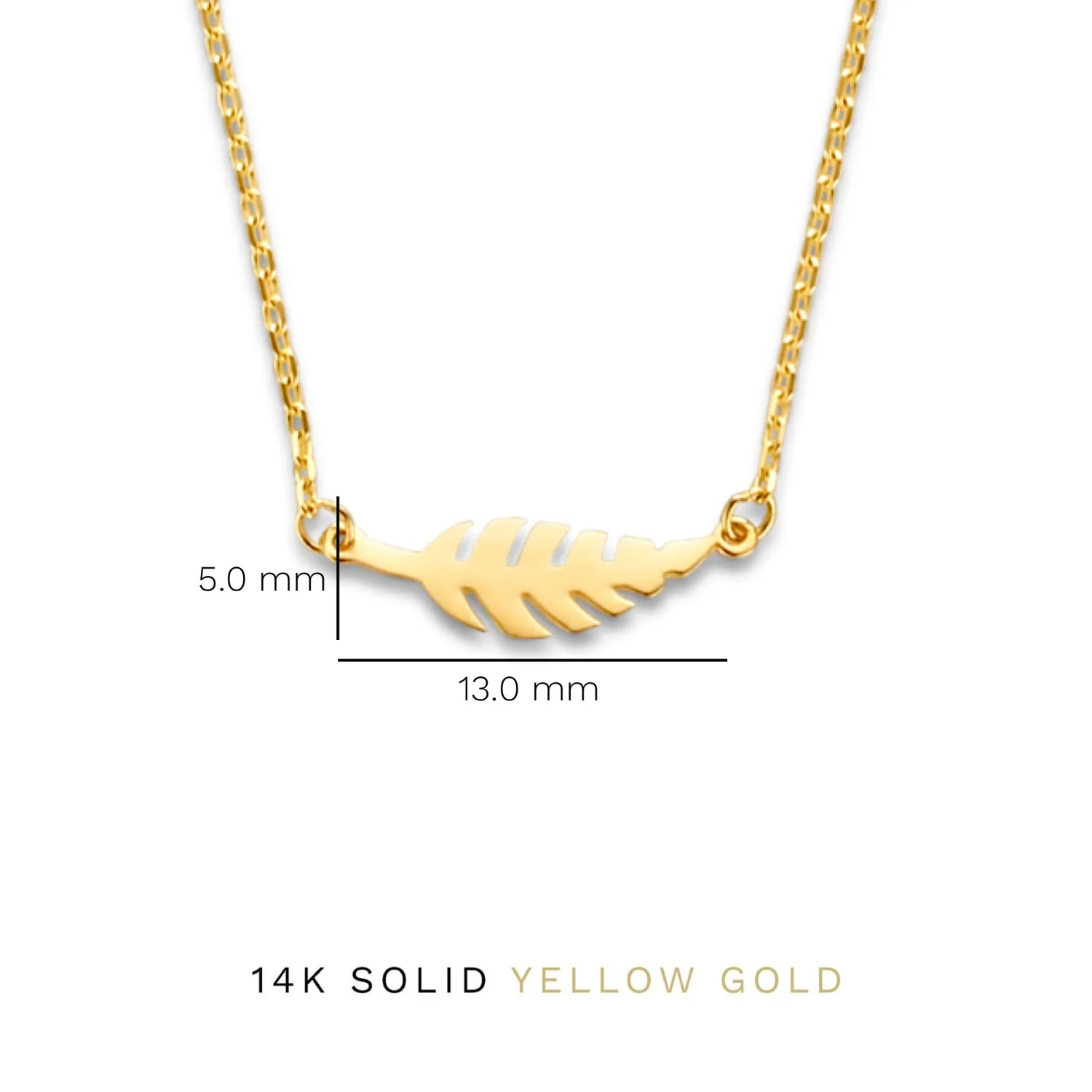 Isabel Bernard Cadeau d'Isabel 14 karaat gouden ketting en oorknopjes giftset met veertjes IB90186 - Image 8