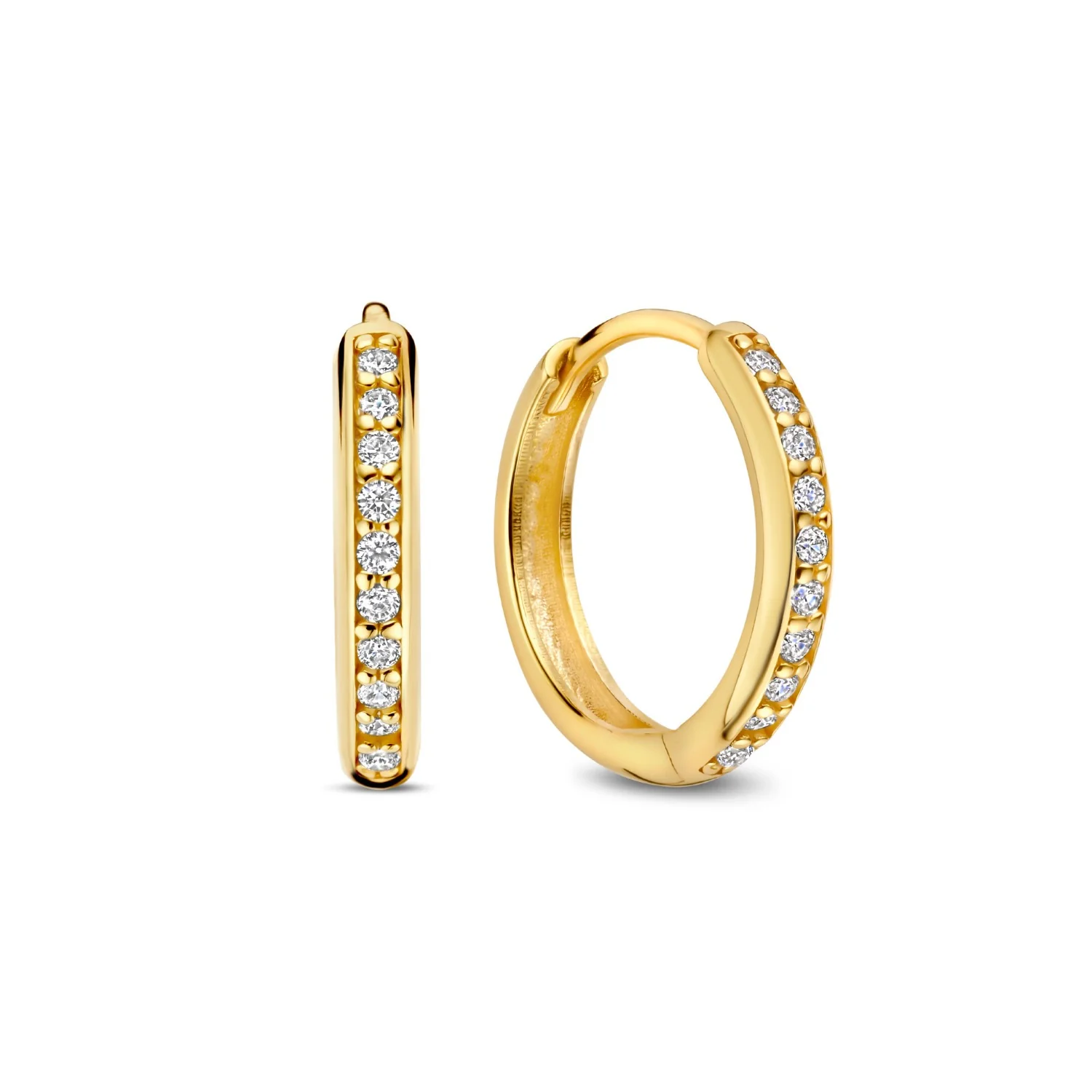 Isabel Bernard Cadeau d'Isabel 14 karaat gouden oorbellenset met zirkonia IB90188 - Image 4