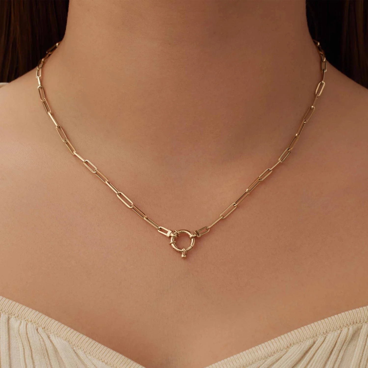 Isabel Bernard Cadeau d'Isabel 14 karaat gouden schakelketting en schakelarmband giftset IB90184 - Image 2