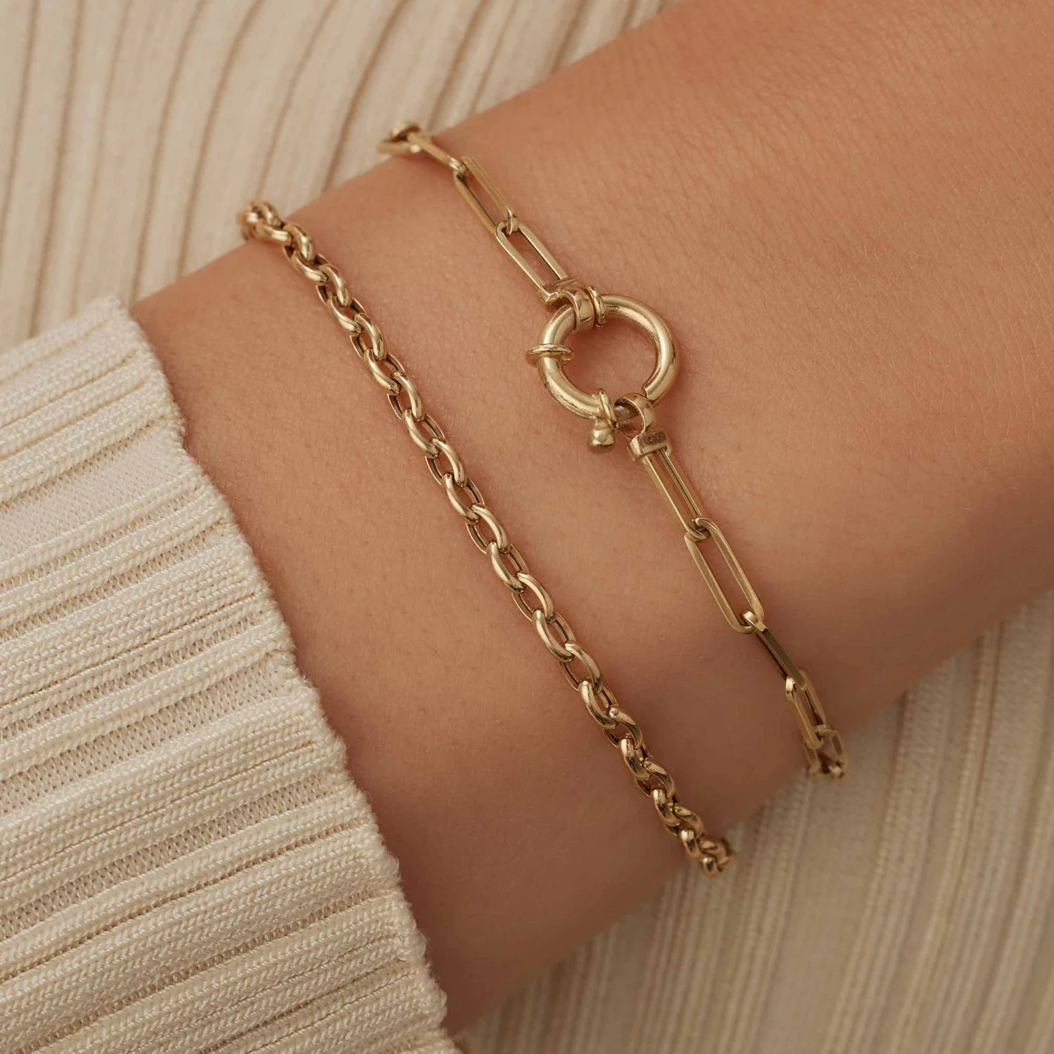 Isabel Bernard Cadeau d'Isabel 14 karaat gouden schakelketting en schakelarmband giftset IB90184 - Image 3