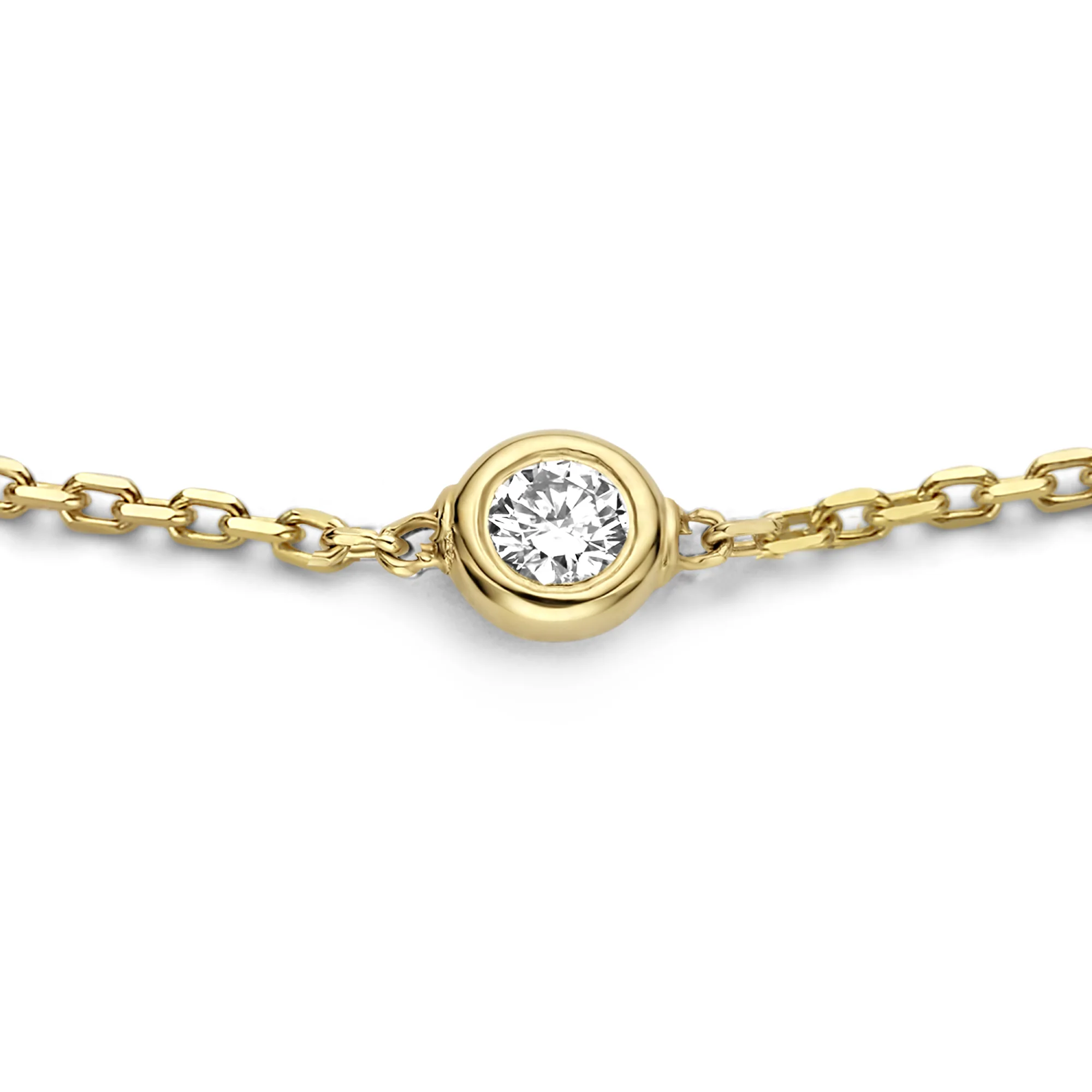 Isabel Bernard De la Paix Alfie 14 karaat gouden armband | diamant 0.05 ct | IBD320002 - Image 6