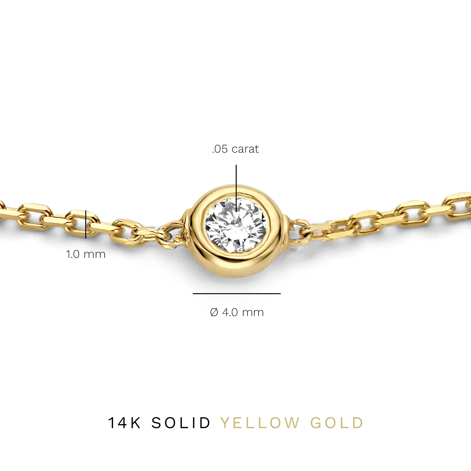 Isabel Bernard De la Paix Alfie 14 karaat gouden armband | diamant 0.05 ct | IBD320002 - Image 7