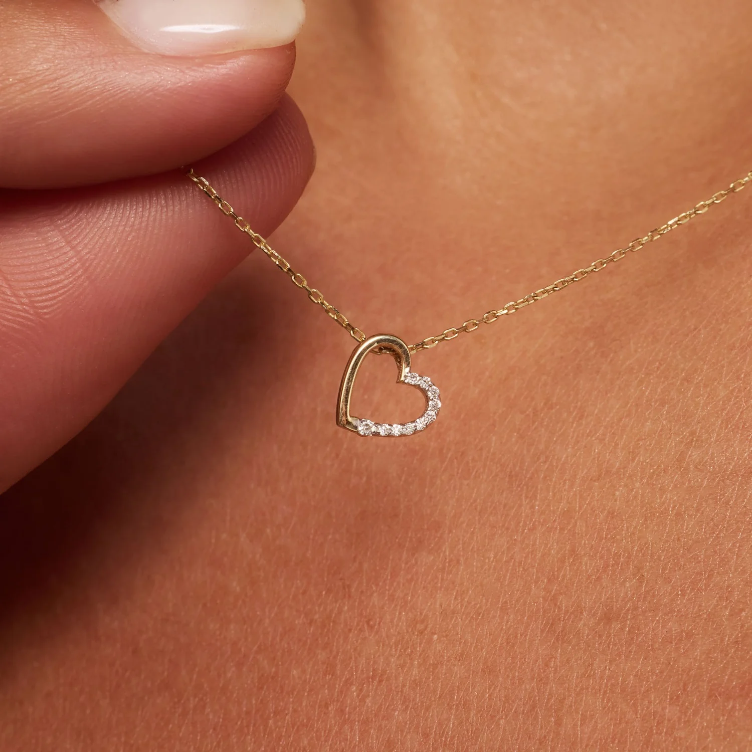 Isabel Bernard De la Paix Léna 14 karaat gouden ketting met diamant 0.03 ct IBD350029 - Image 2