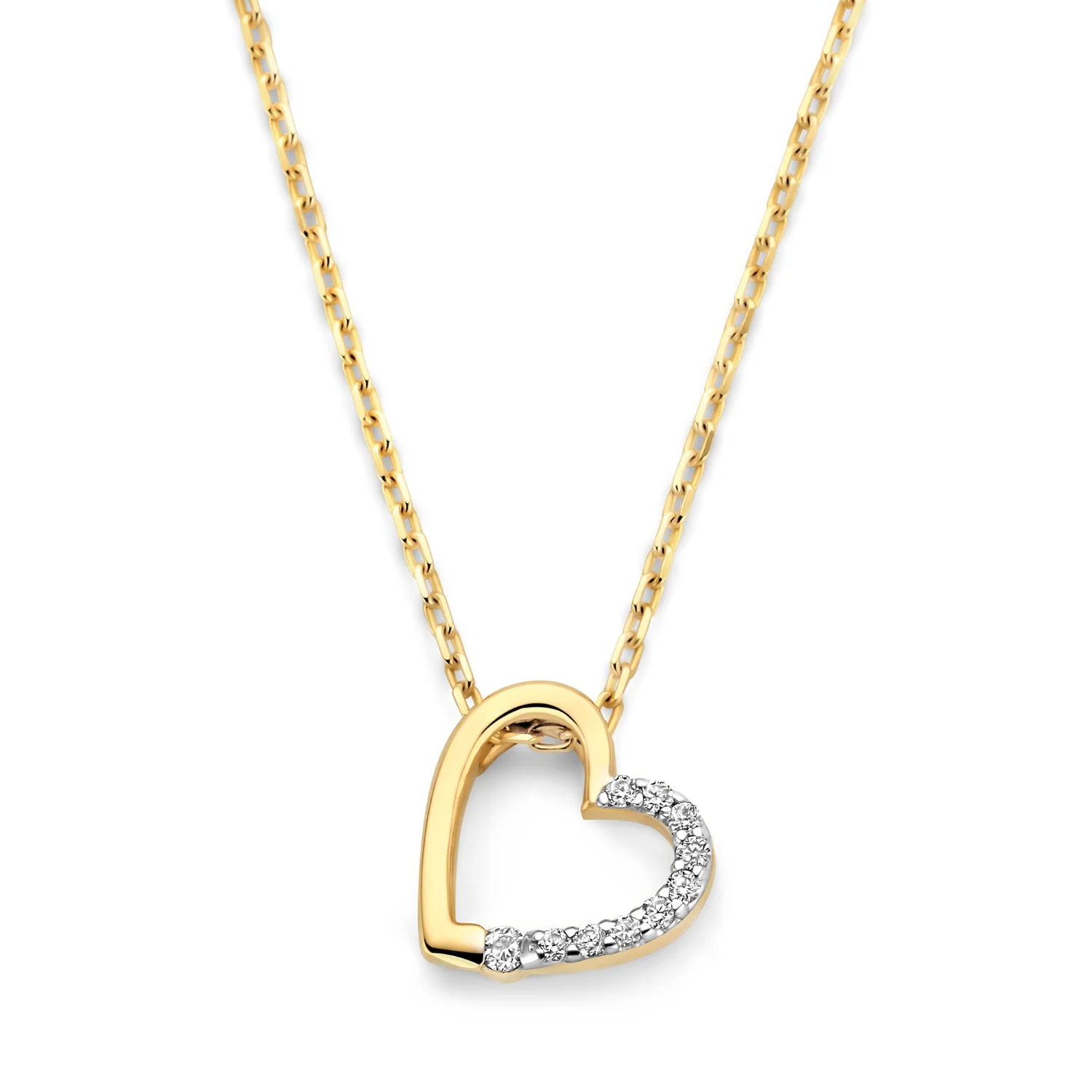 Isabel Bernard De la Paix Léna 14 karaat gouden ketting met diamant 0.03 ct IBD350029 - Image 5