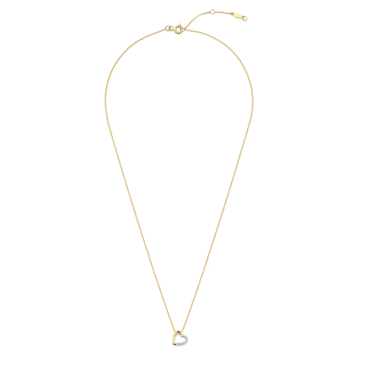 Isabel Bernard De la Paix Léna 14 karaat gouden ketting met diamant 0.03 ct IBD350029 - Image 7