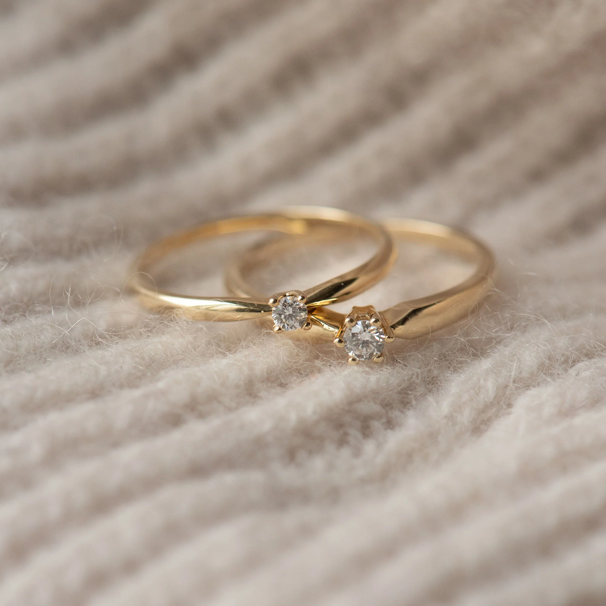 Isabel Bernard De la Paix Celesse 14 karaat gouden ring | diamant 0.07 ct | IBD330002-54 - Image 4