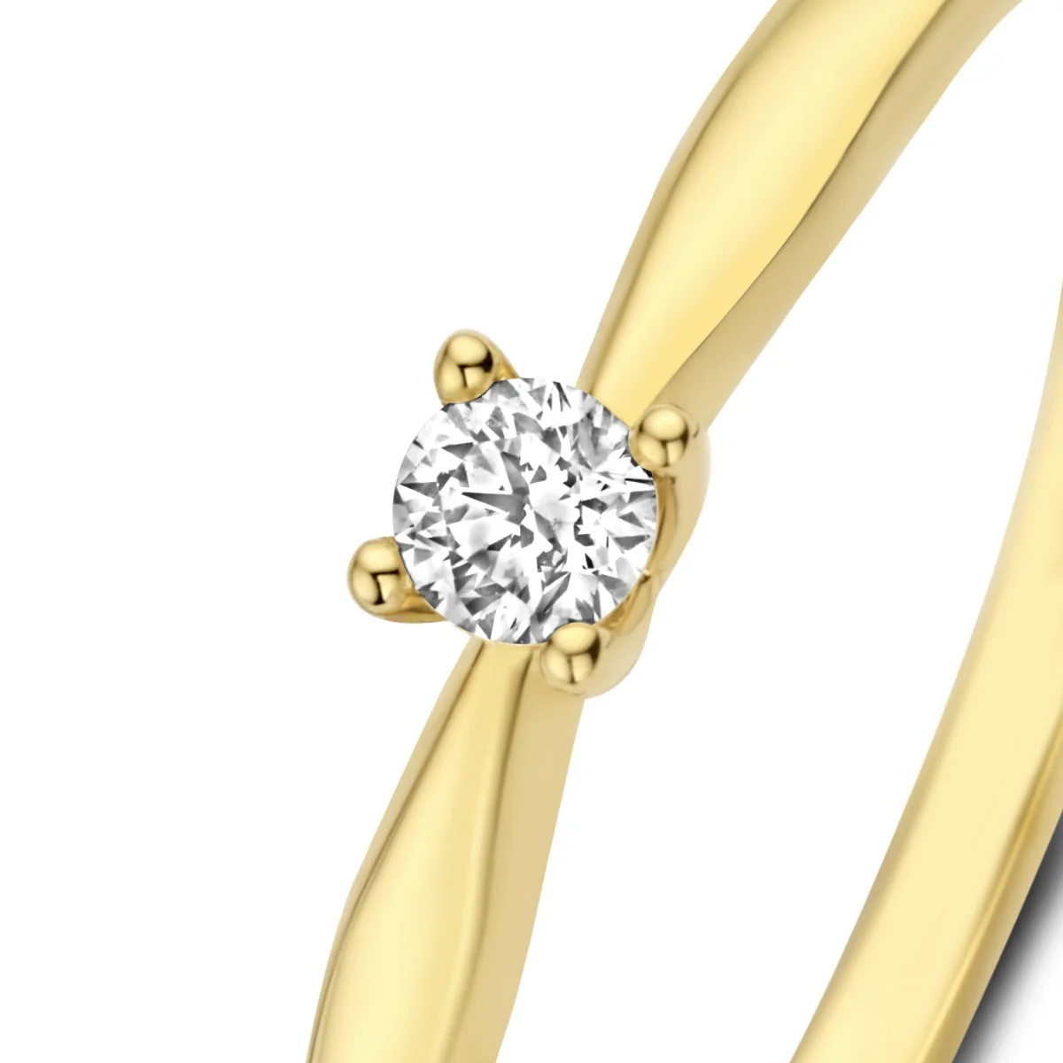 Isabel Bernard De la Paix Celesse 14 karaat gouden ring | diamant 0.07 ct | IBD330002-54 - Image 6
