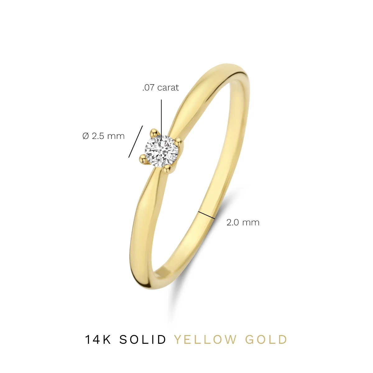 Isabel Bernard De la Paix Celesse 14 karaat gouden ring | diamant 0.07 ct | IBD330002-54 - Image 7