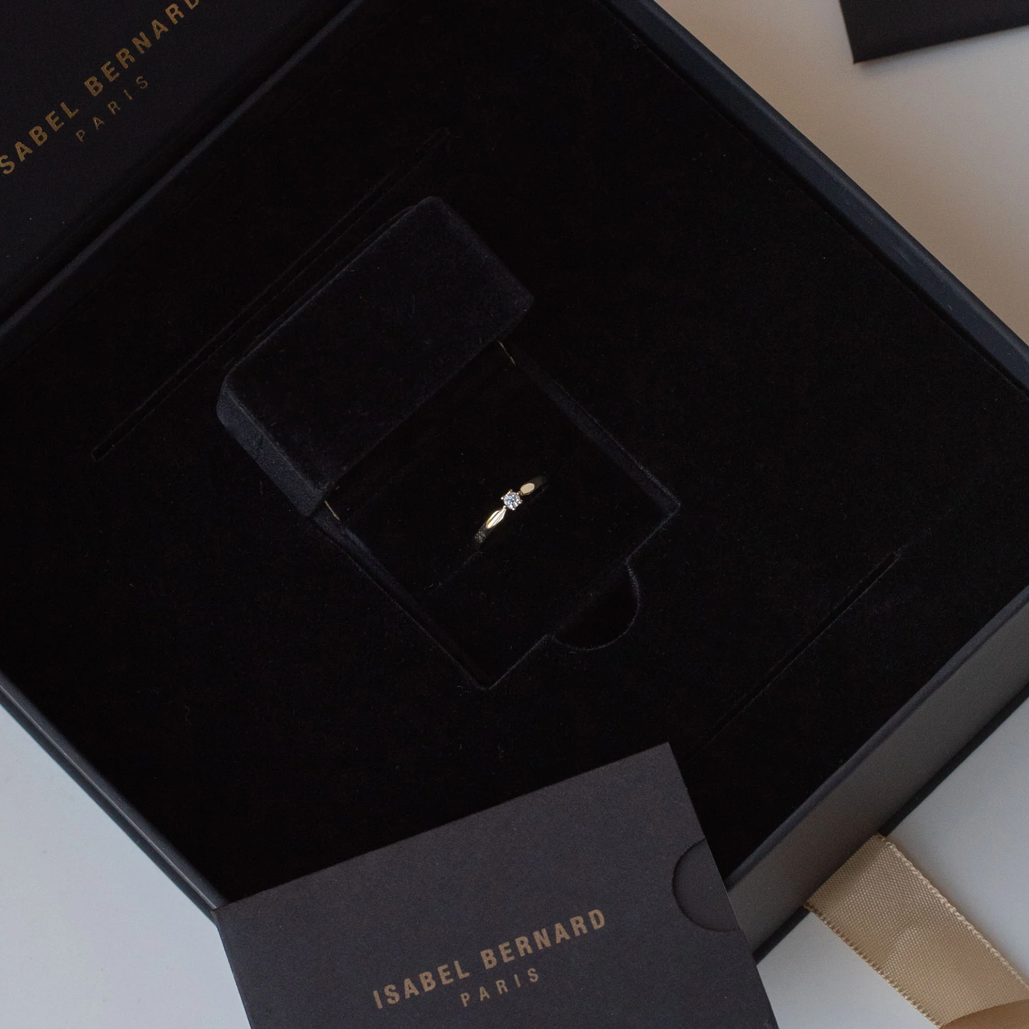 Isabel Bernard De la Paix Celesse 14 karaat gouden ring | diamant 0.07 ct | IBD330002-54 - Image 8