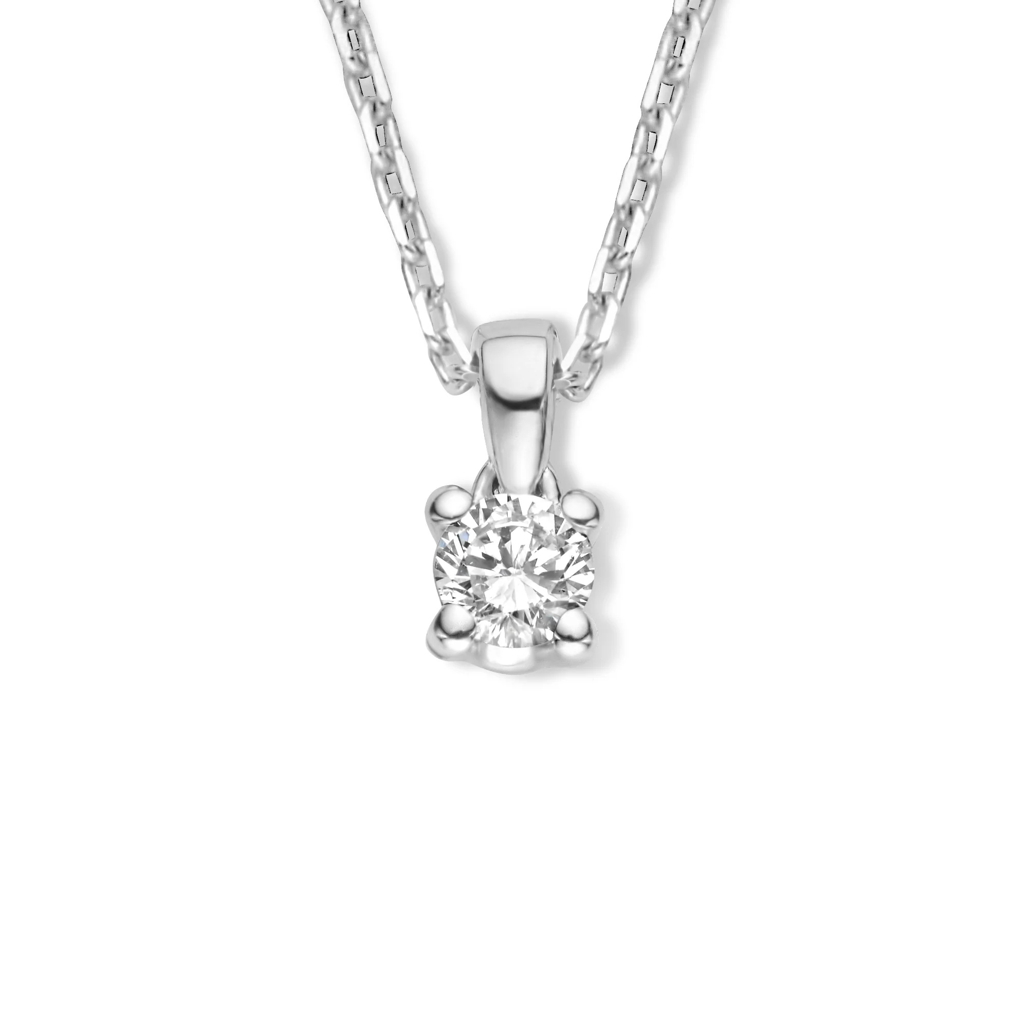 Isabel Bernard De la Paix Celesse 14 karaat witgouden collier | diamant 0.07 ct | IBD350005 - Image 4